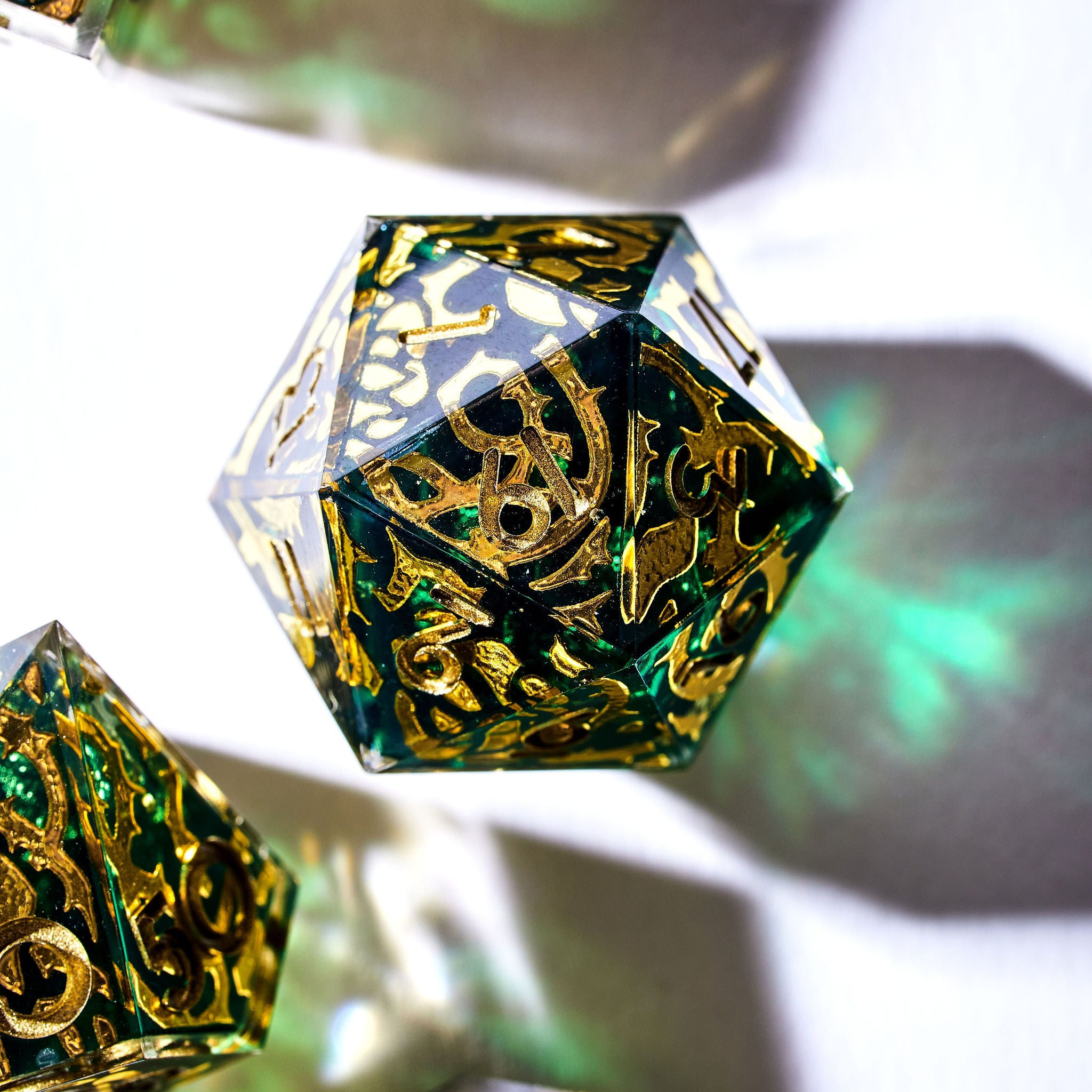 Emerald Grove Iconic 7-Piece Dice Set - Dispel Dice - Premium DnD Dice & Accessories # #