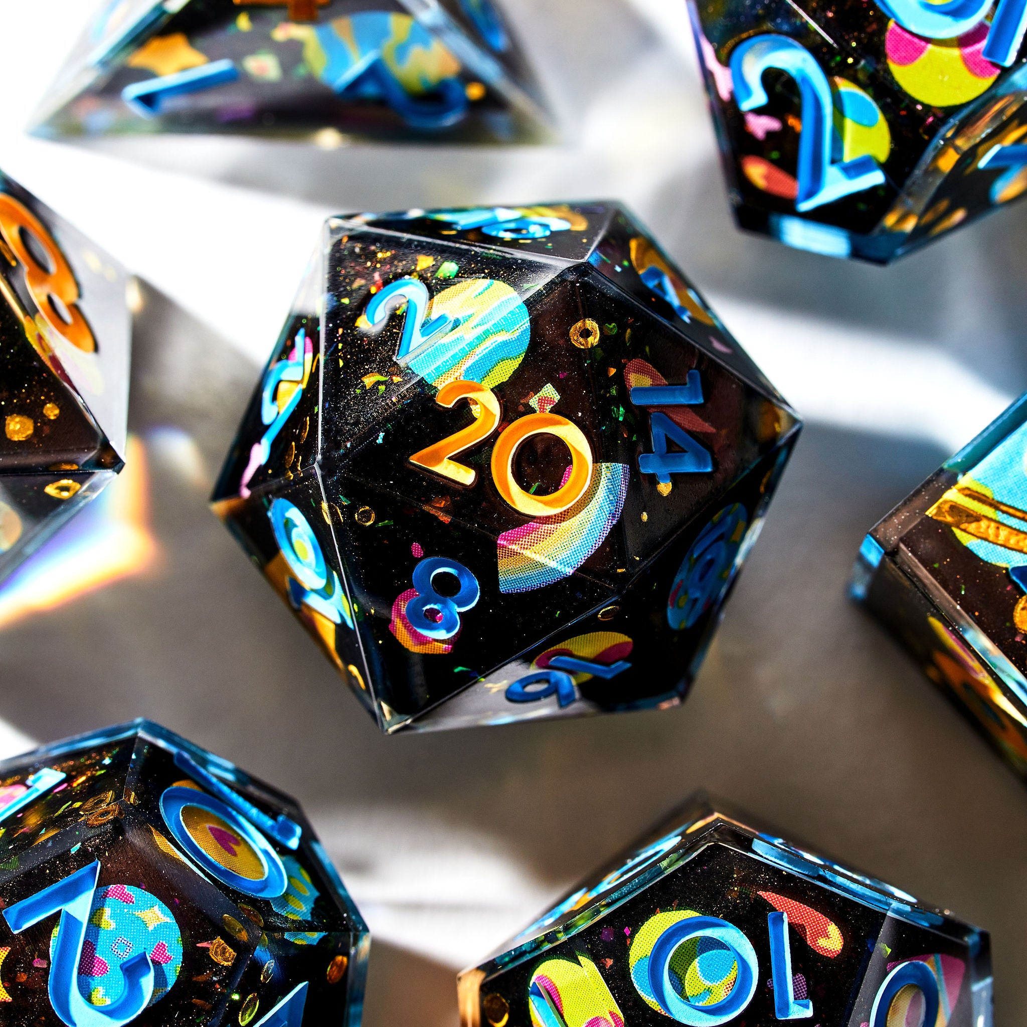 Alien Love Iconic 7-Piece Dice Set - Dispel Dice - Premium DnD Dice & Accessories # #