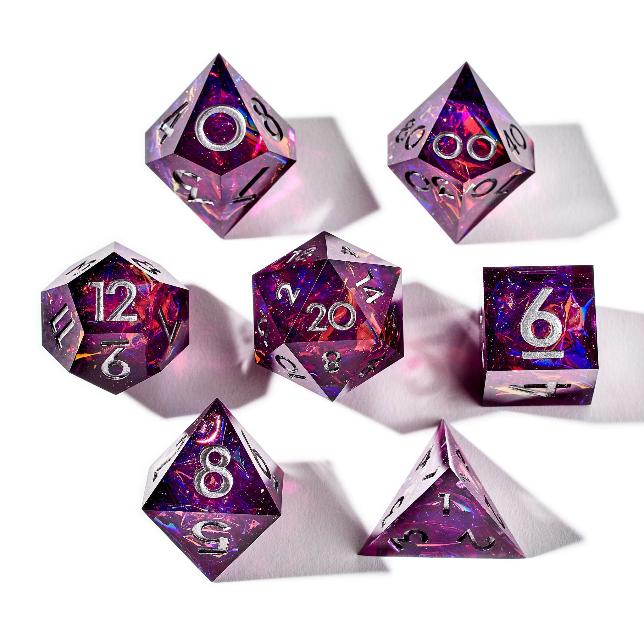 Amethyst Skies 7-Piece Polyhedral Dice Set