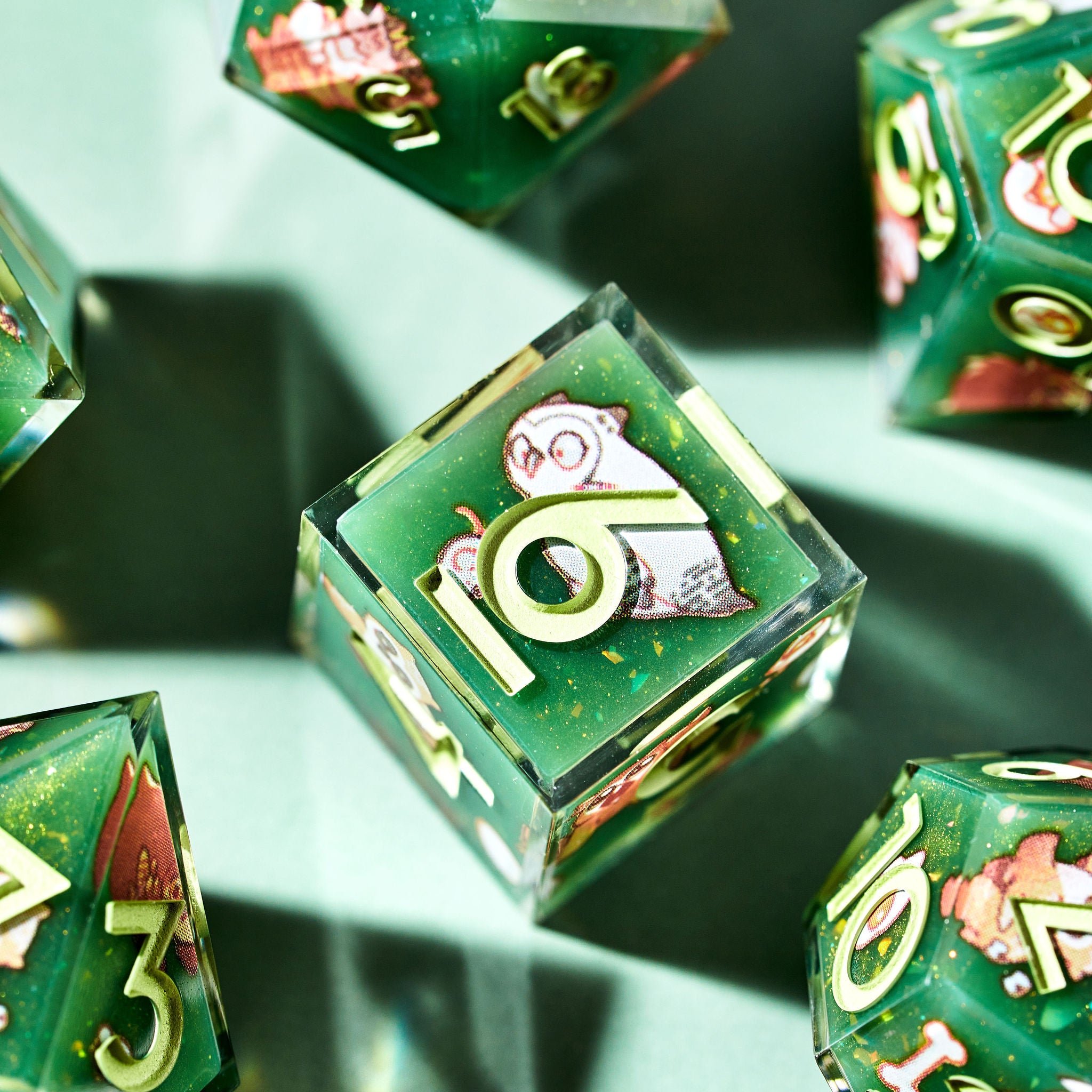 Bear Owl 7-Piece Iconic Set - Dispel Dice - Premium DnD Dice & Accessories # #
