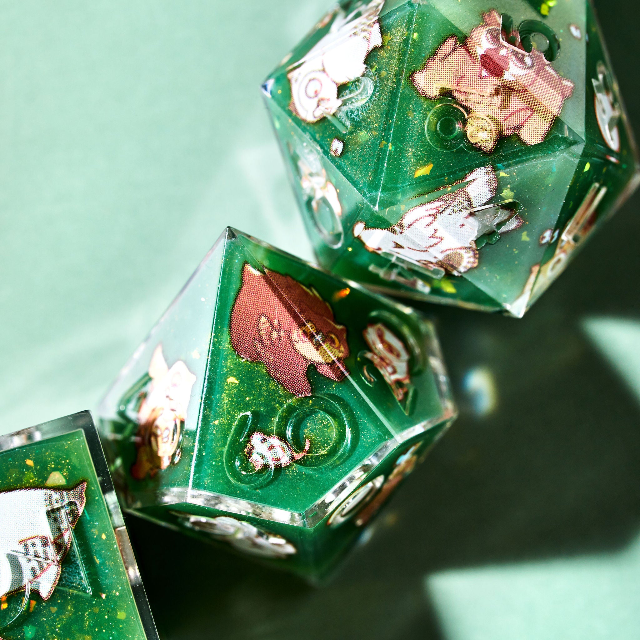 Bear Owl 7-Piece Iconic Set - Dispel Dice - Premium DnD Dice & Accessories # #