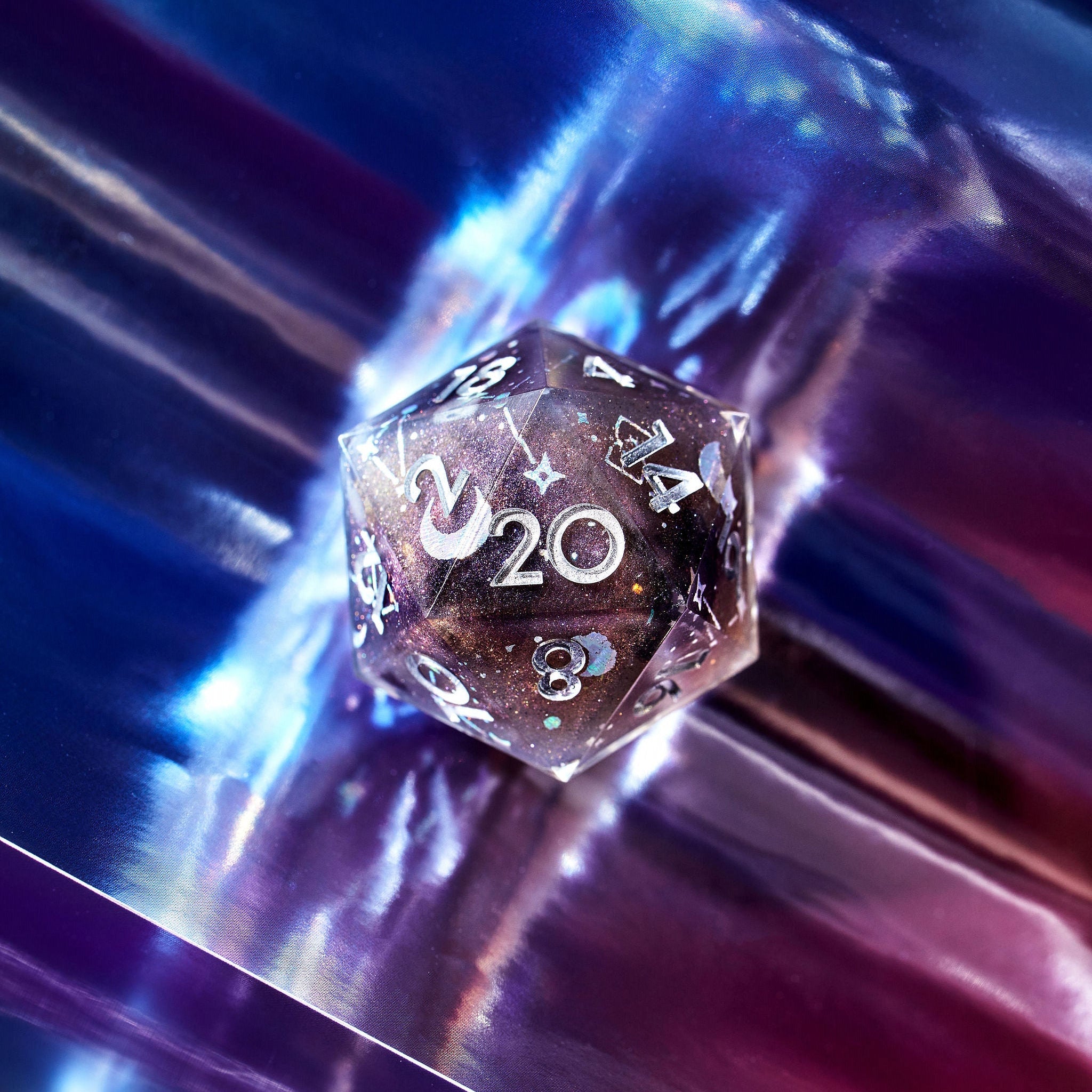 Celestial Sphere 7-Piece Polyhedral Dice Set - Dispel Dice - Premium DnD Dice & Accessories