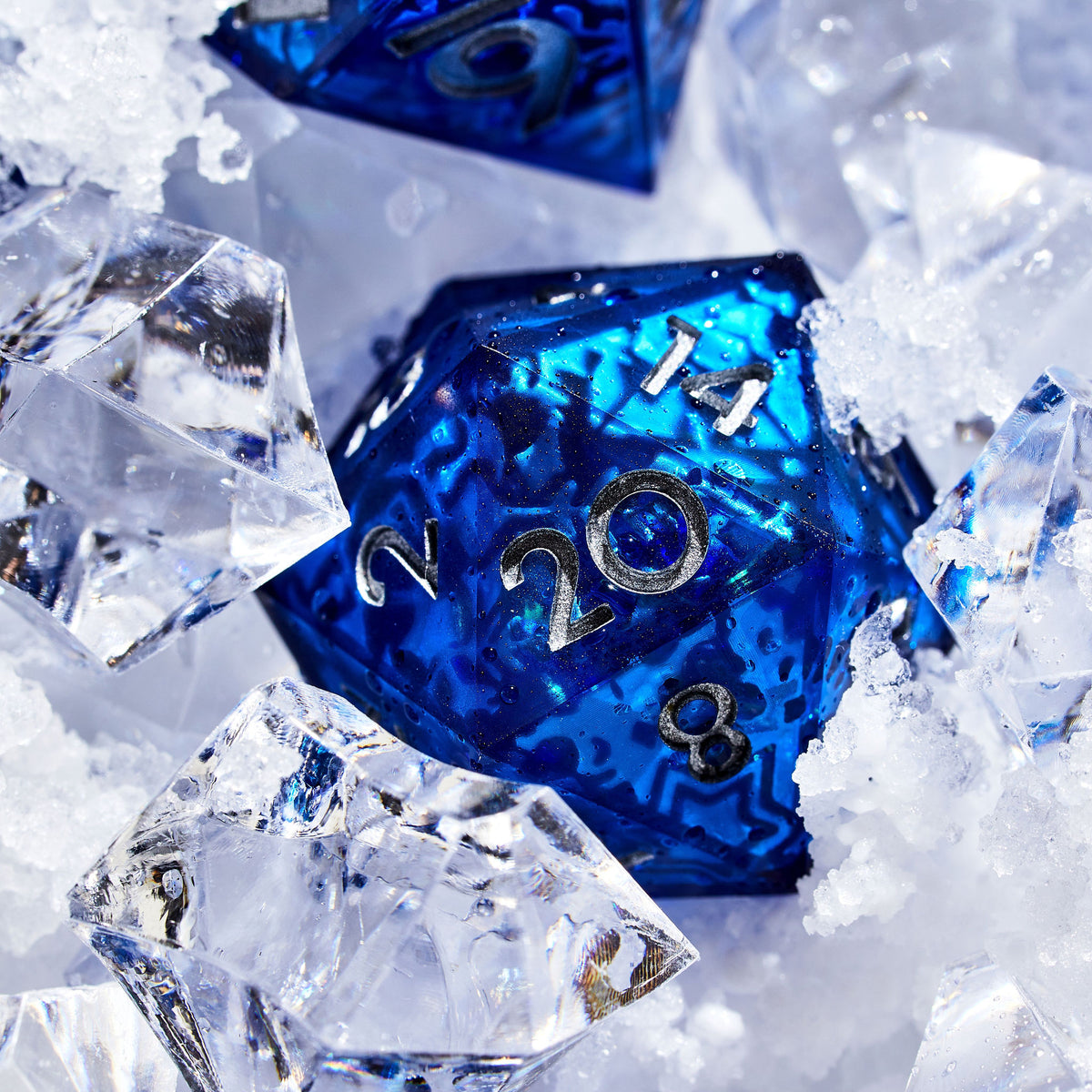 Snowflake Sonata Iconic 7-Piece Dice Set - Dispel Dice - Premium DnD Dice & Accessories