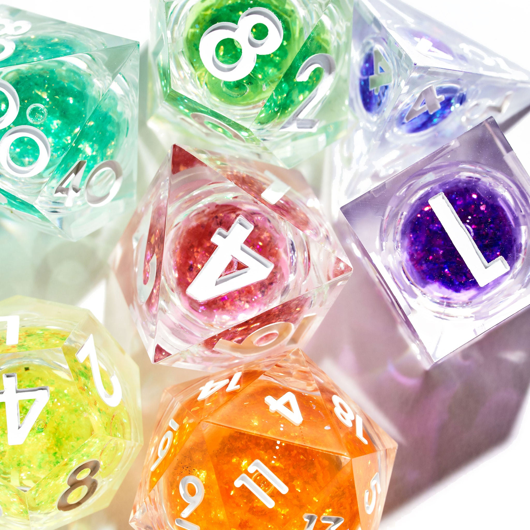 Chromatic Orb 7-Piece Liquid Core Dice Set - Dispel Dice - Premium DnD Dice & Accessories # #