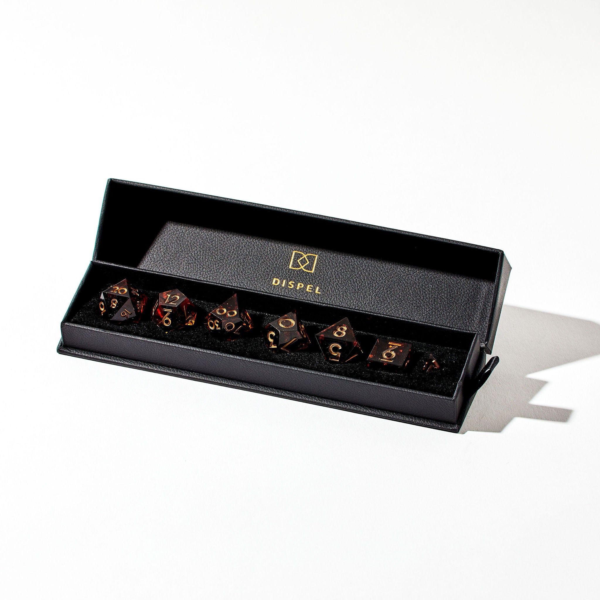 Infernal Fury 7-Piece Polyhedral Dice Set - Dispel Dice - Premium DnD Dice & Accessories # #