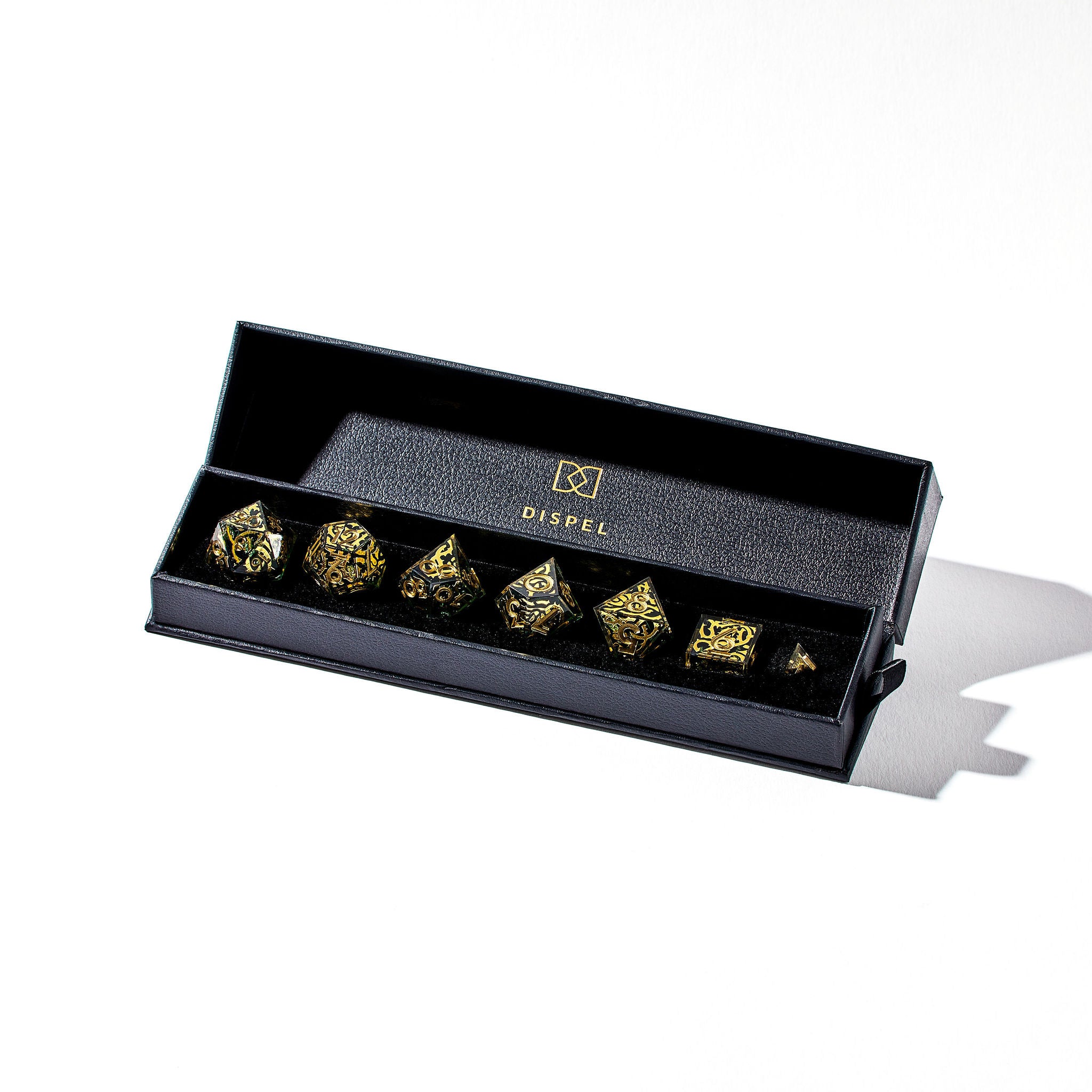 Emerald Grove Iconic 7-Piece Dice Set - Dispel Dice - Premium DnD Dice & Accessories # #