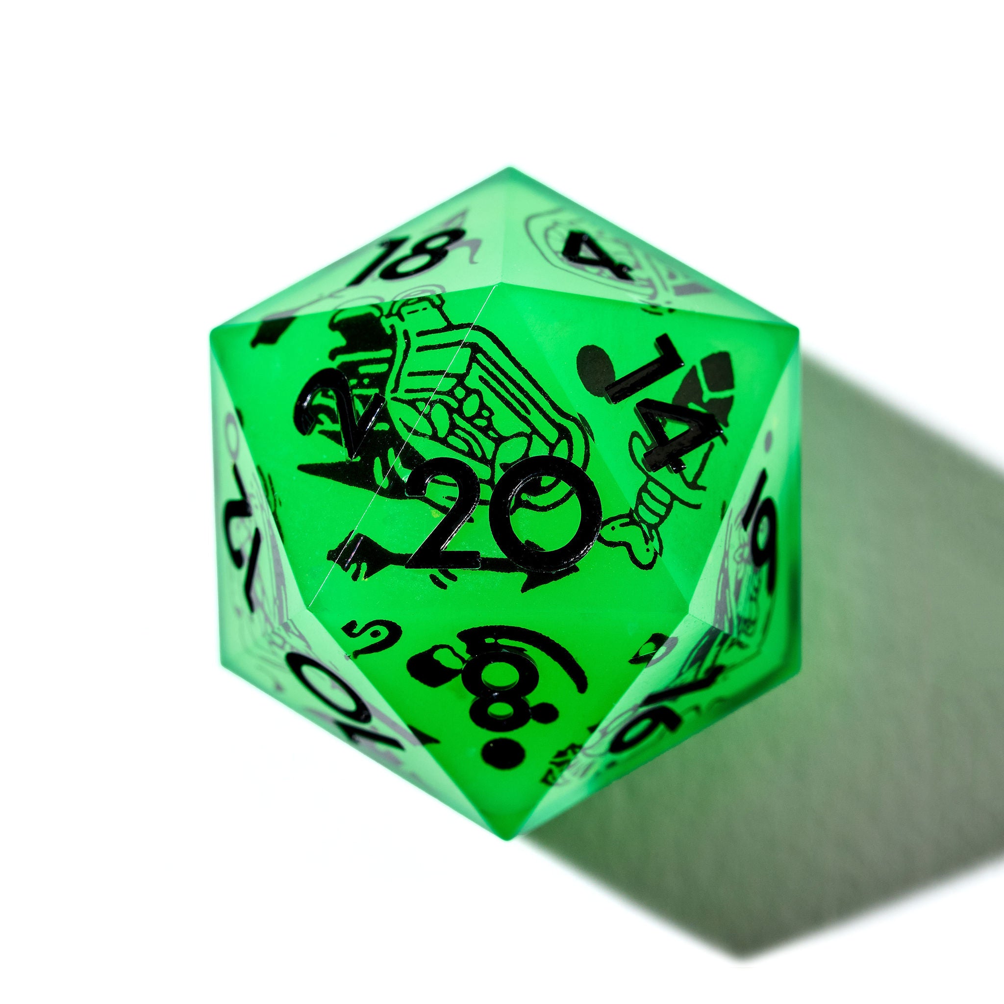 Death By Ooze 7-Piece Iconic Glow in the Dark Dice Set