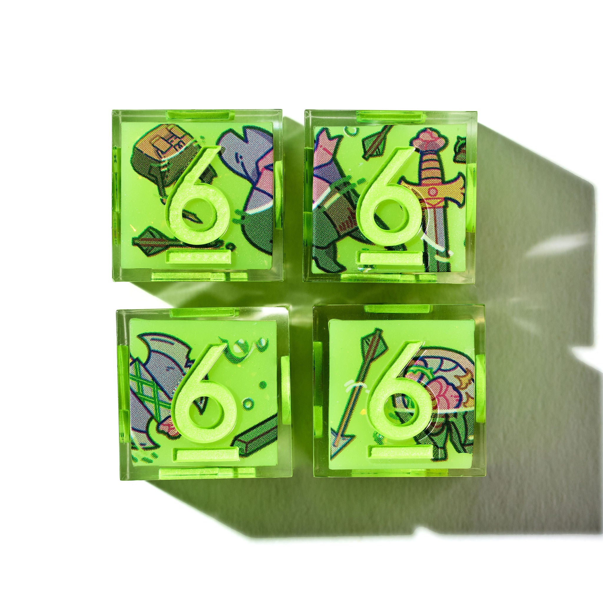 Death By Ooze 4-Piece D6 Iconic Dice Set