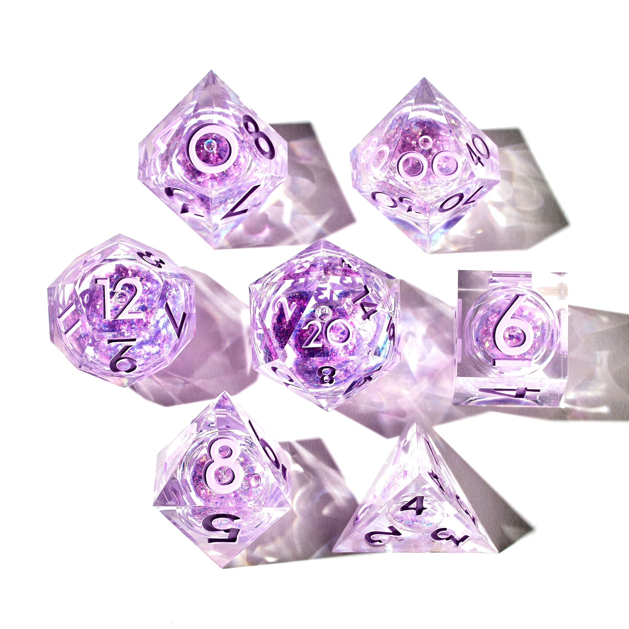Dreams of Lavender 7-Piece Liquid Core Dice Set
