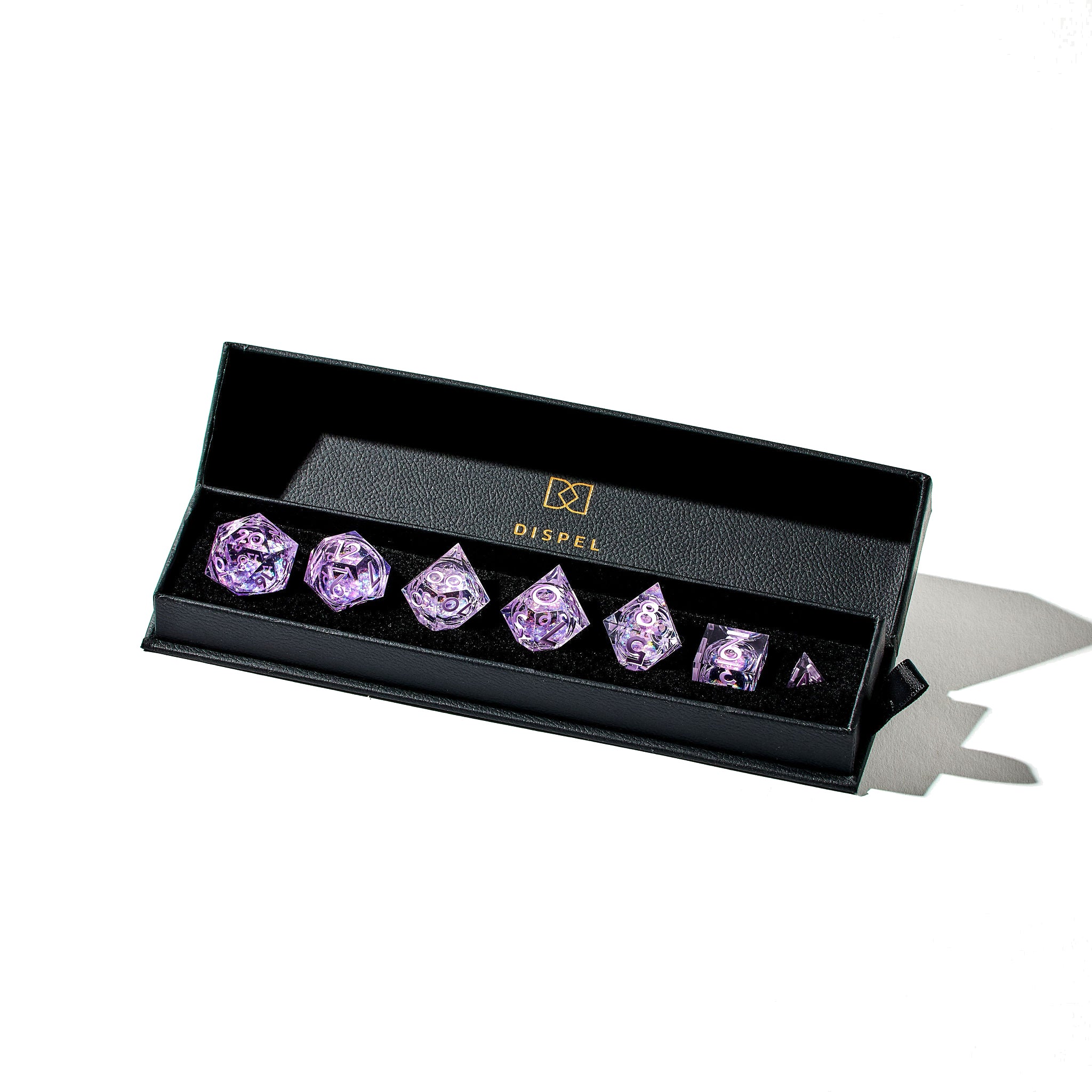 Dreams of Lavender 7-Piece Liquid Core Dice Set - Dispel Dice - Premium DnD Dice & Accessories # #