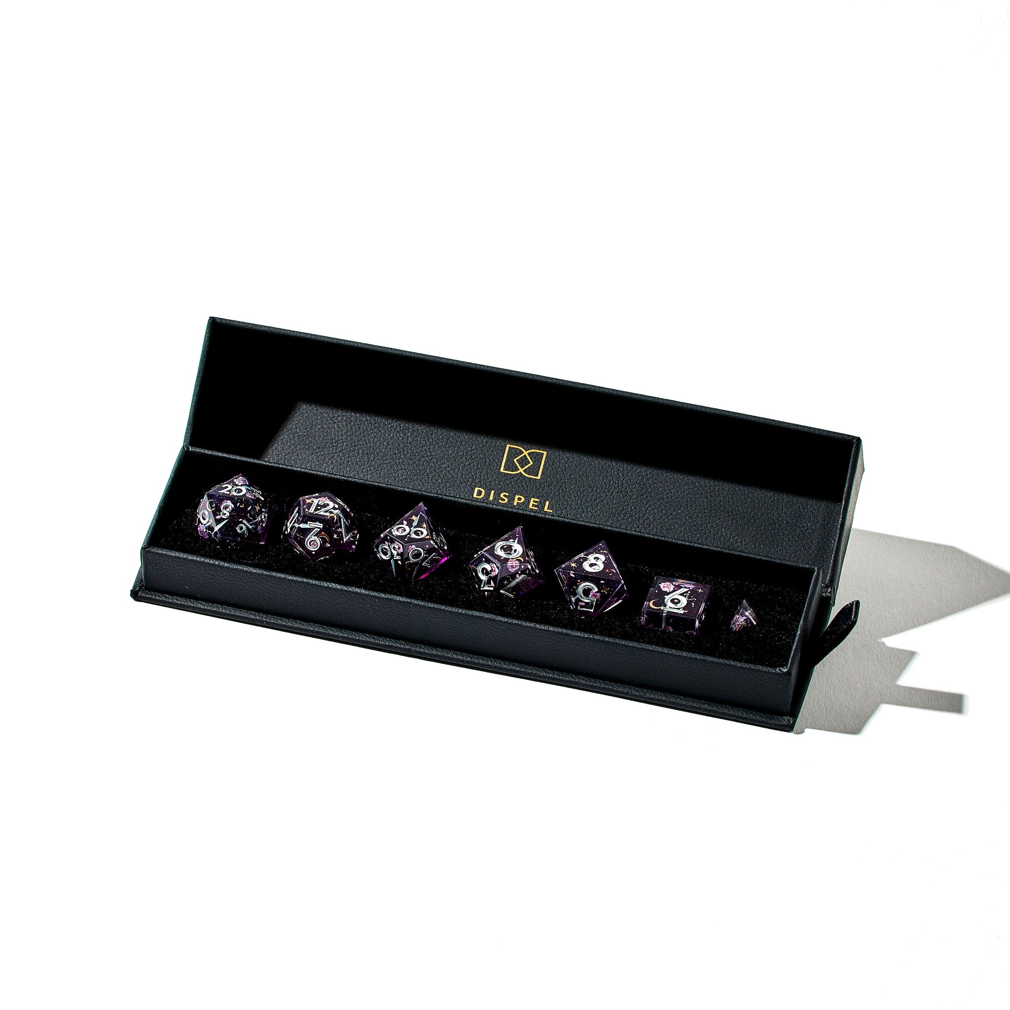 Moonlit Duel 7-Piece Iconic Dice Set - Dispel Dice - Premium DnD Dice & Accessories # #