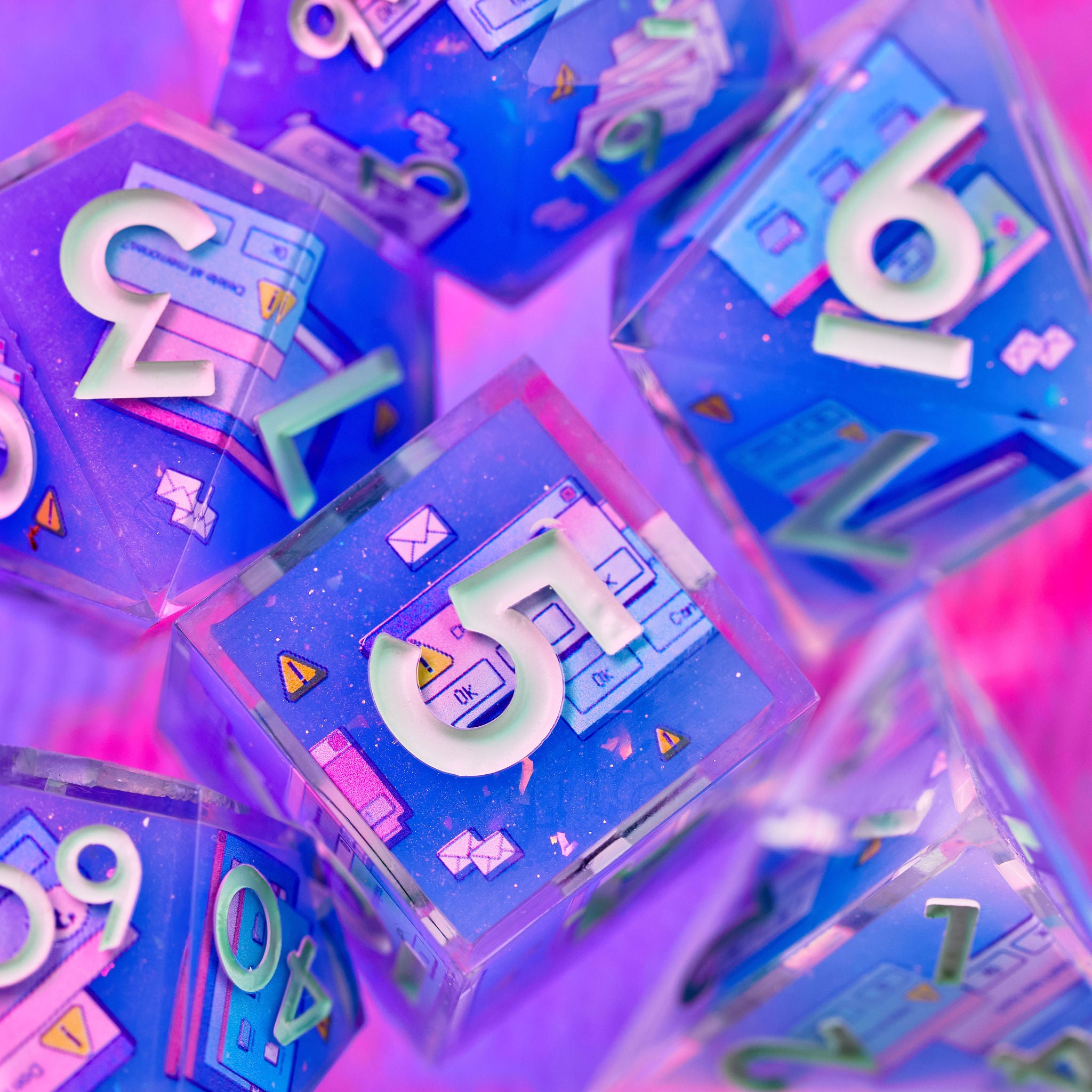 404 Error 7-Piece Iconic Dice Set | Dispel Dice