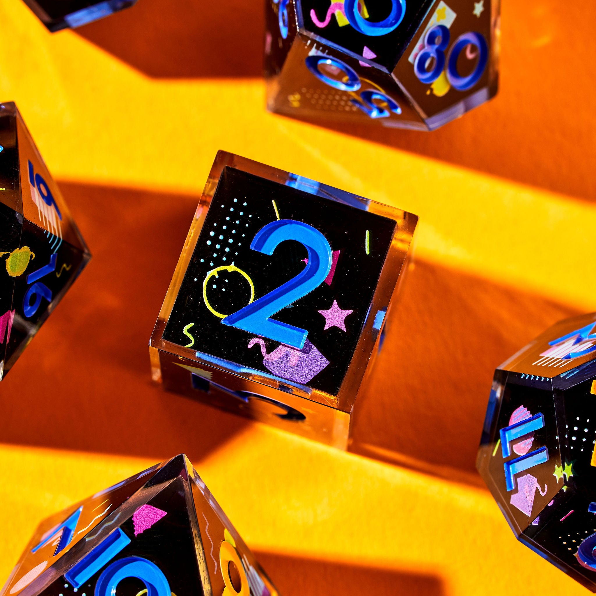 The Power Glove 7-Piece Iconic Dice Set - Dispel Dice - Premium DnD Dice & Accessories