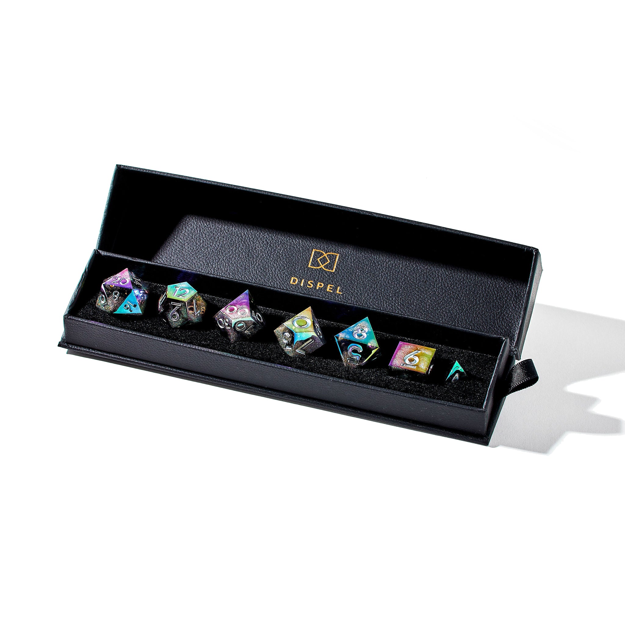 Be Kind, Rewind 7-Piece Iridescent Dice Set - Dispel Dice - Premium DnD Dice & Accessories # #
