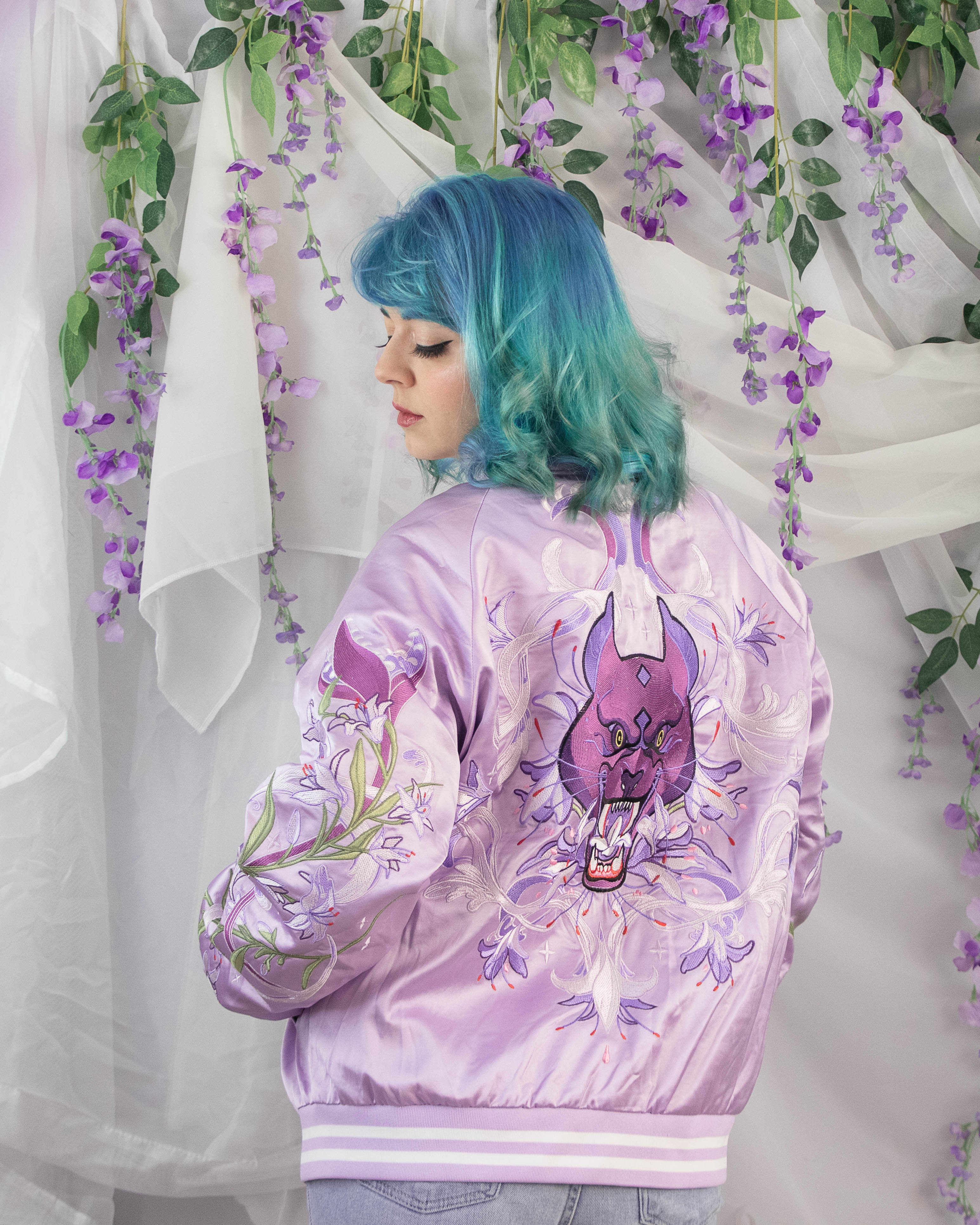 Coeurl Beast Sukajan Bomber Jacket - Dispel Dice - Premium DnD Dice & Accessories # #