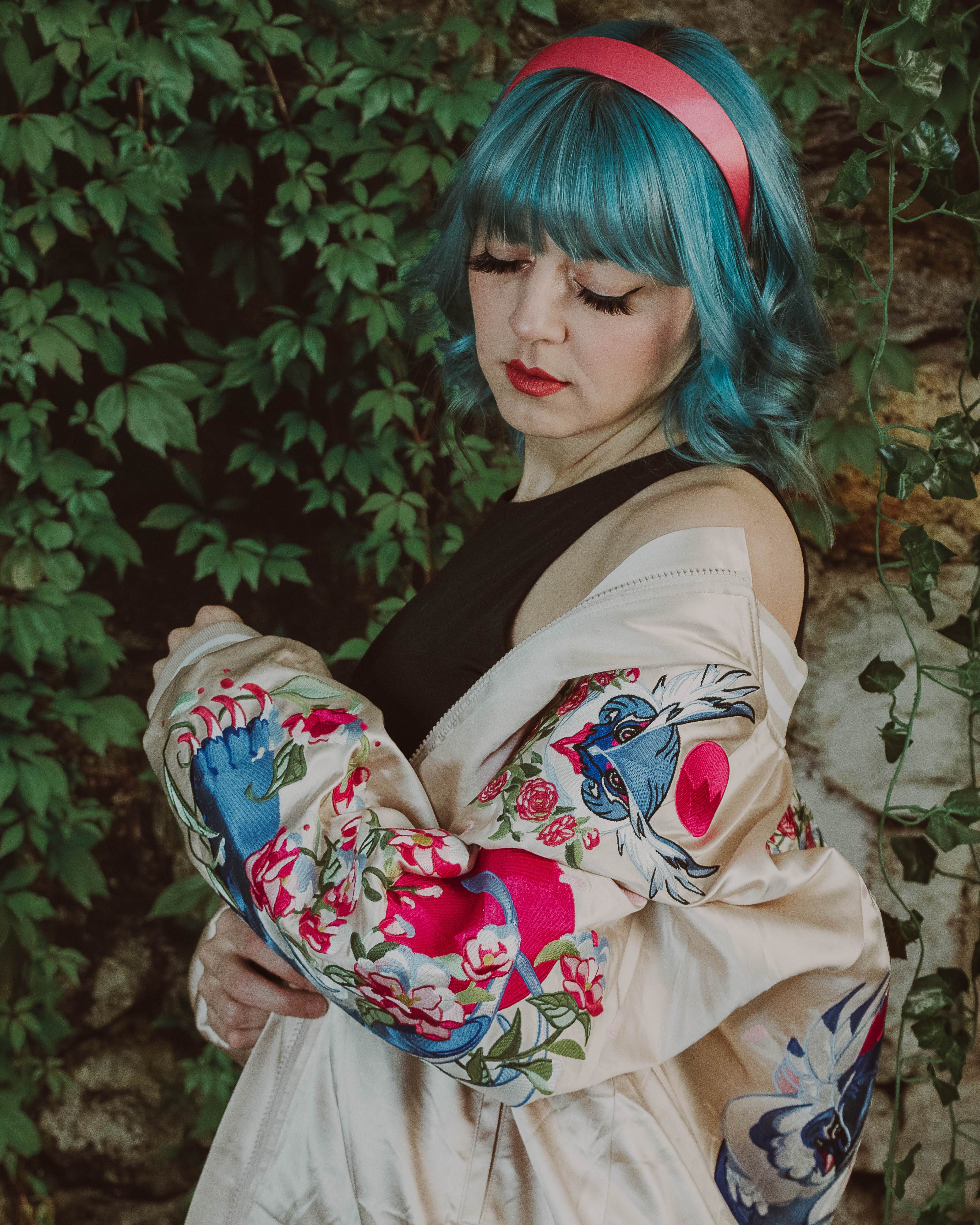 Snowy Bear Owl Sukajan Bomber Jacket - Dispel Dice - Premium DnD Dice & Accessories # #