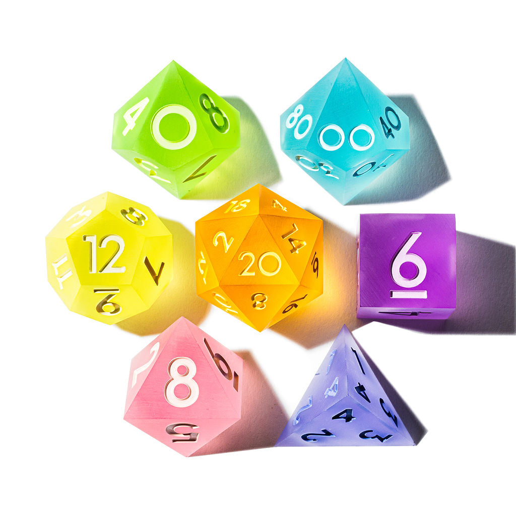 Forbidden Gummy 7-Piece Matte Palette Dice Set - Dispel Dice - Premium DnD Dice & Accessories # #