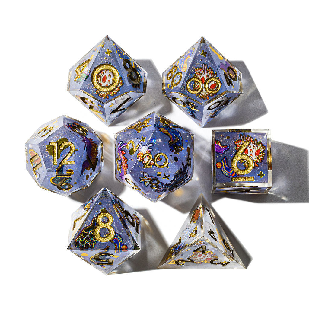 Send Me Nudis 7-Piece Iconic Dice Set - Dispel Dice - Premium DnD Dice & Accessories # #