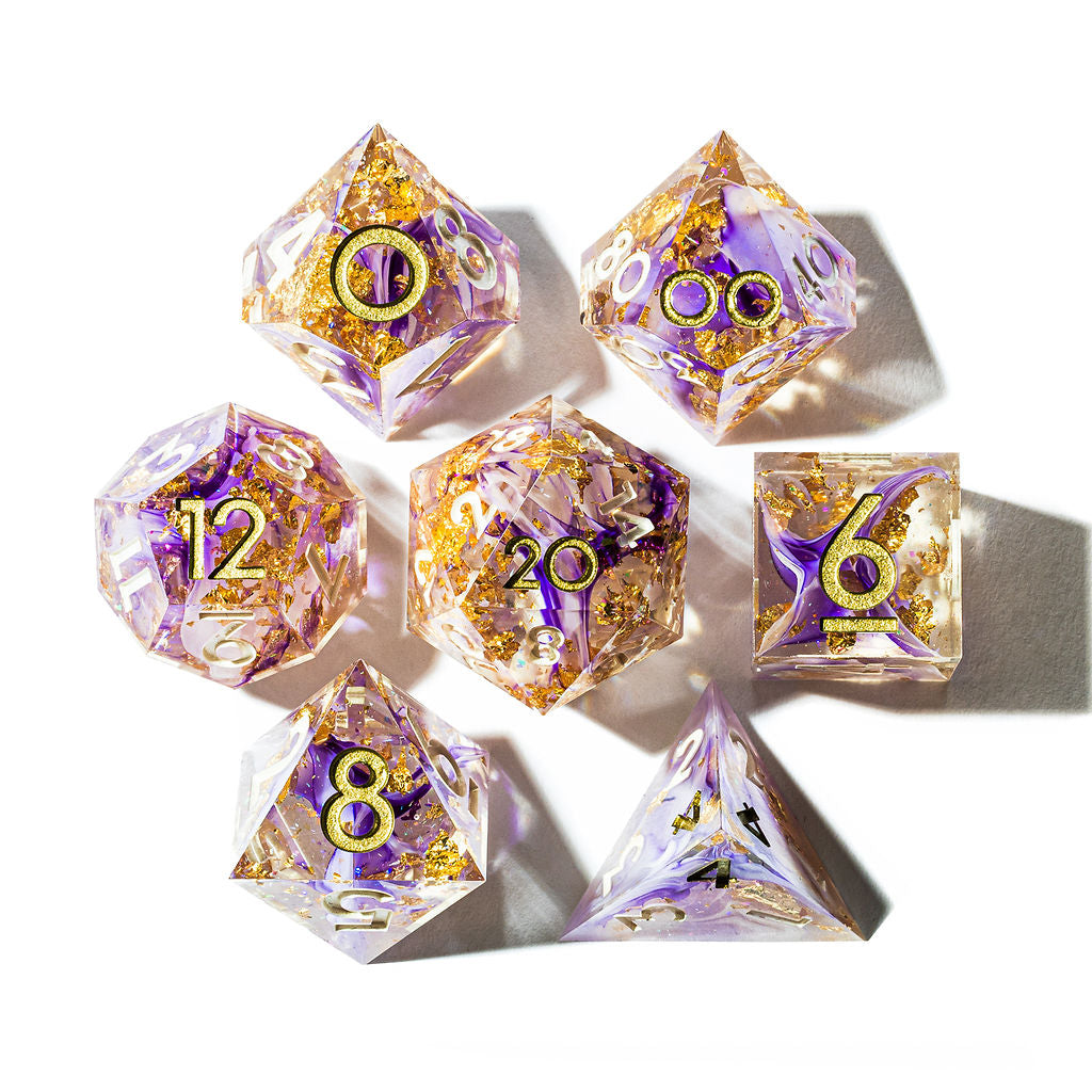 Wisteria Falls 7-Piece Polyhedral Dice Set - Dispel Dice - Premium DnD Dice & Accessories # #