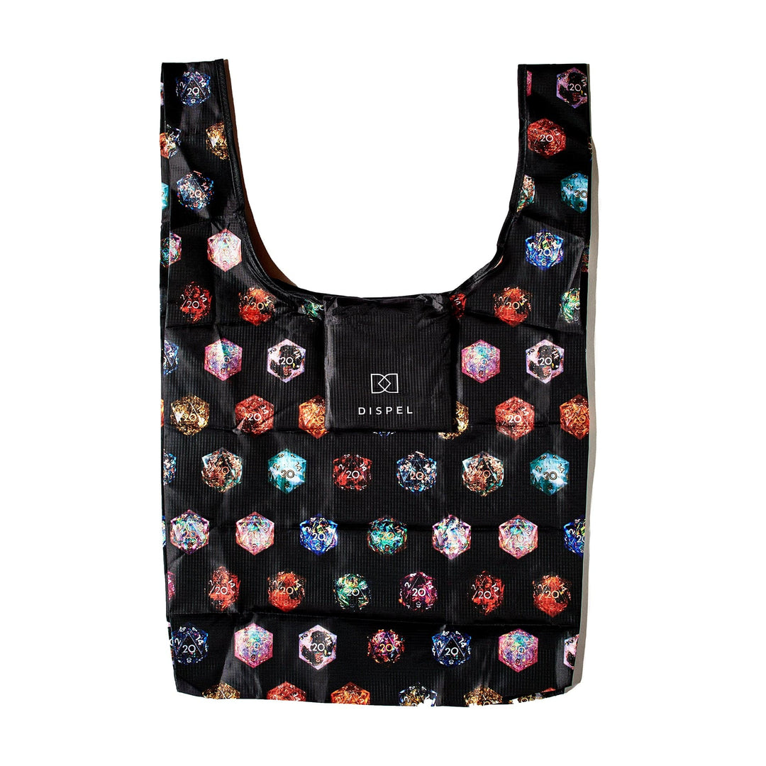 OPTIMIZE_BACKUP_PRODUCT_Black D20 Reusable Shopping Tote Bag