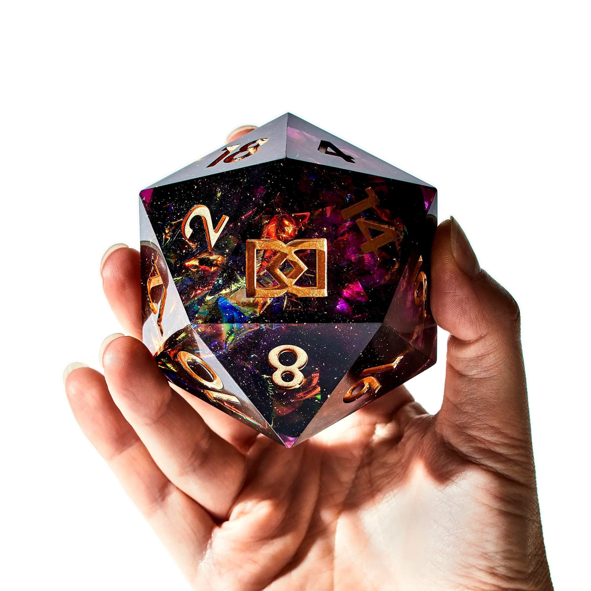 Magenta Inferno 95mm Chonk D20 - Dispel Dice - Premium DnD Dice & Accessories # #