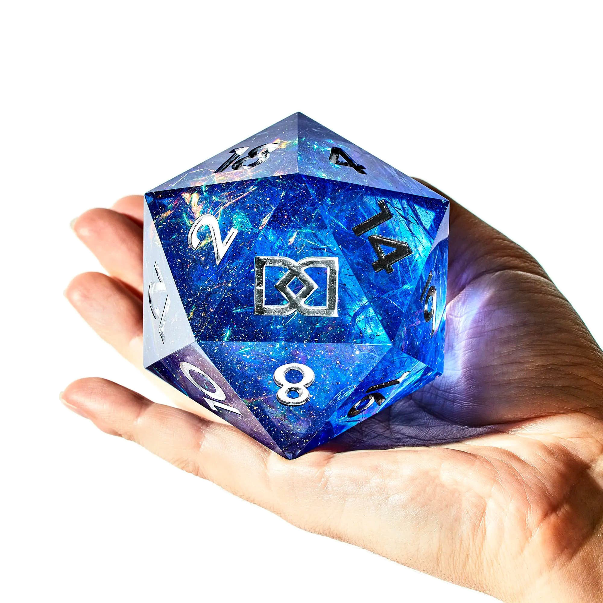 Sapphire Night 95mm Chonk D20 - Dispel Dice - Premium DnD Dice & Accessories # #