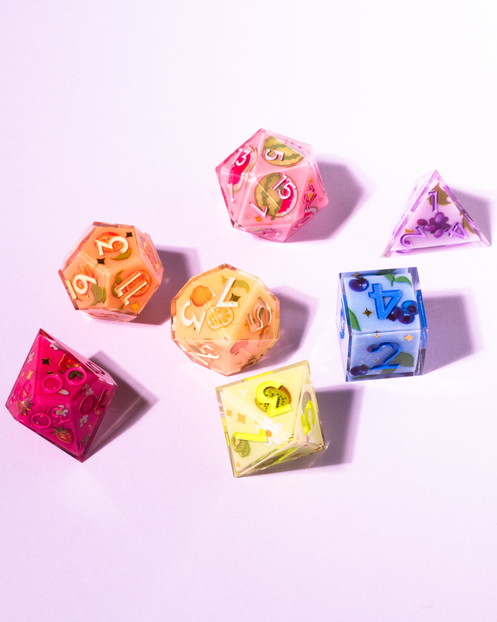 Fruit Pop 7-Piece Iconic Dice Set - Dispel Dice - Premium DnD Dice & Accessories # #