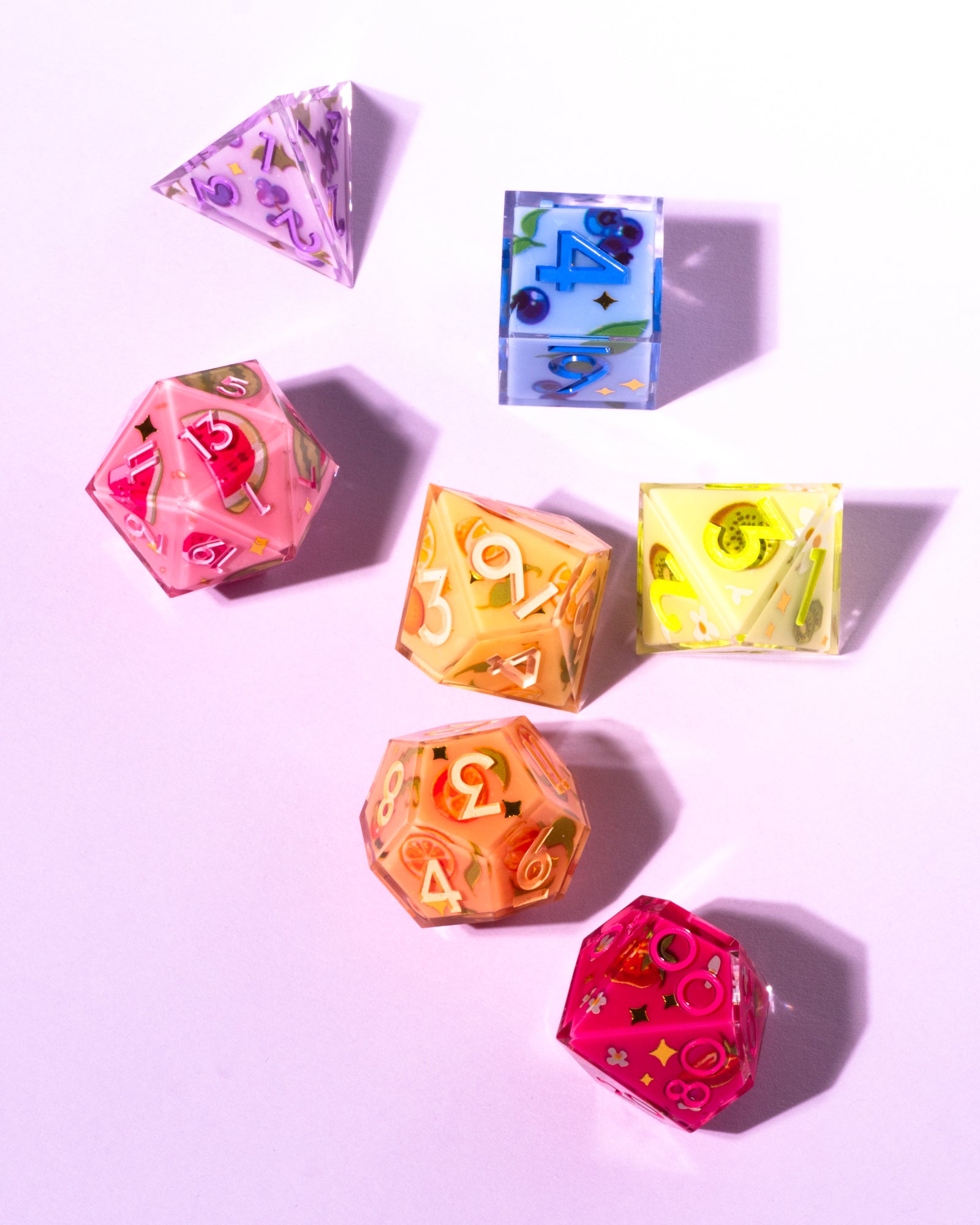 Fruit Pop 7-Piece Iconic Dice Set - Dispel Dice - Premium DnD Dice & Accessories # #