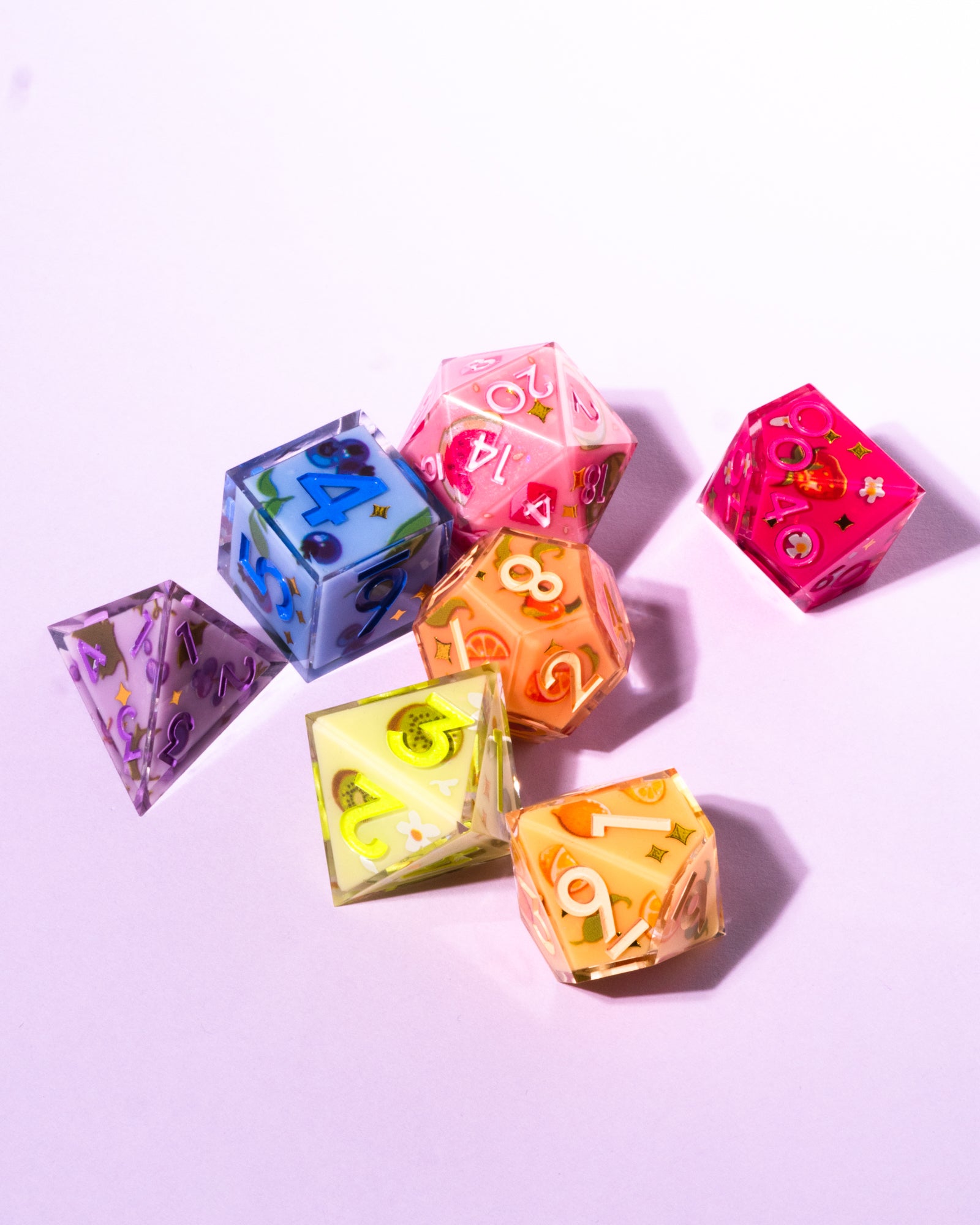 Fruit Pop 7-Piece Iconic Dice Set - Dispel Dice - Premium DnD Dice & Accessories # #