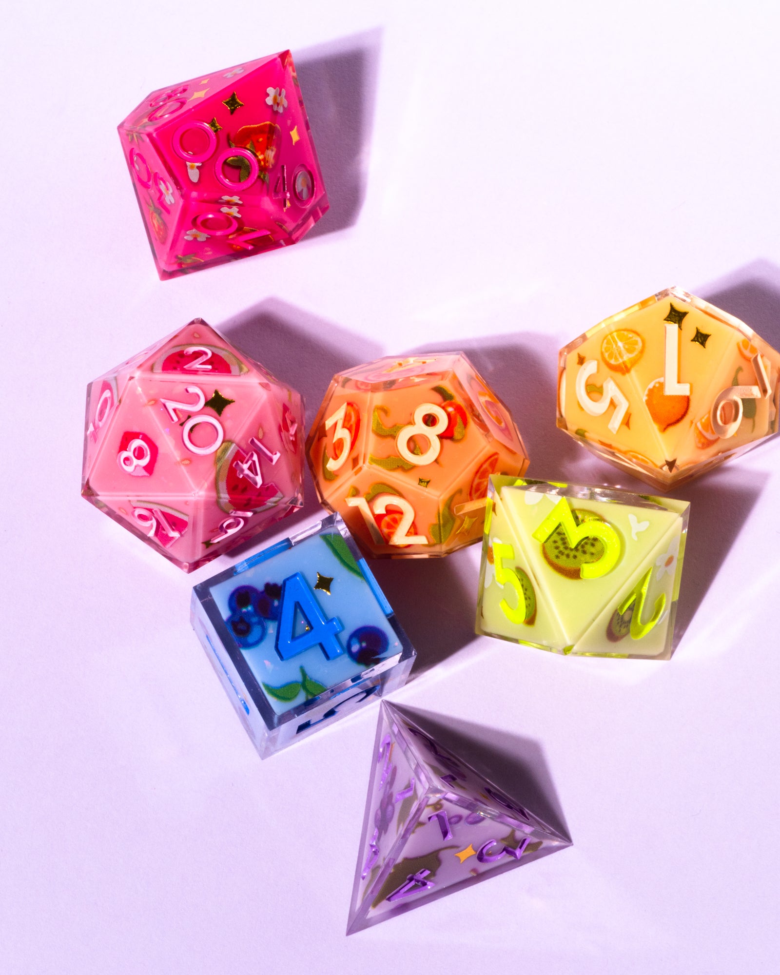 Fruit Pop 7-Piece Iconic Dice Set - Dispel Dice - Premium DnD Dice & Accessories # #