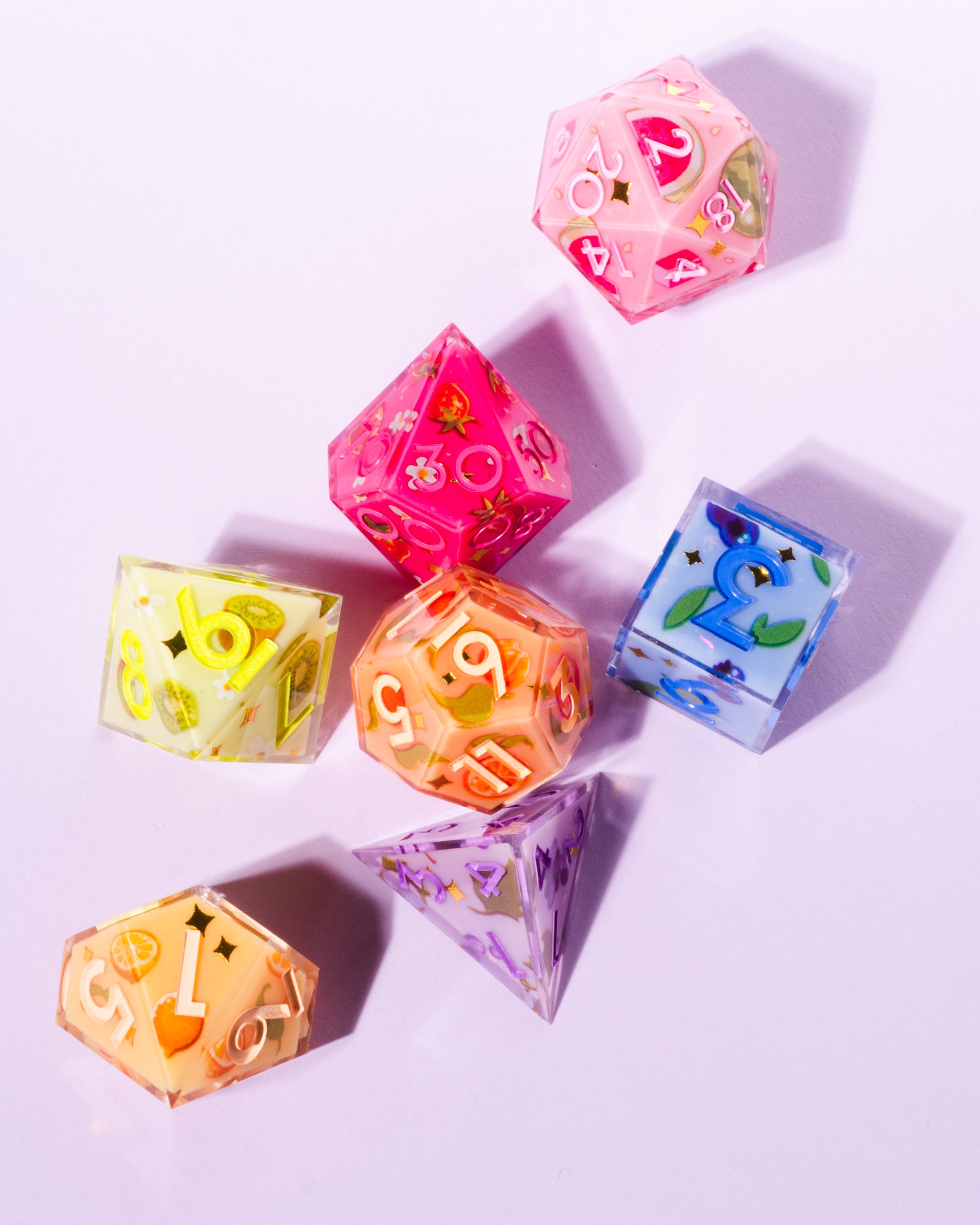 Fruit Pop 7-Piece Iconic Dice Set - Dispel Dice - Premium DnD Dice & Accessories # #