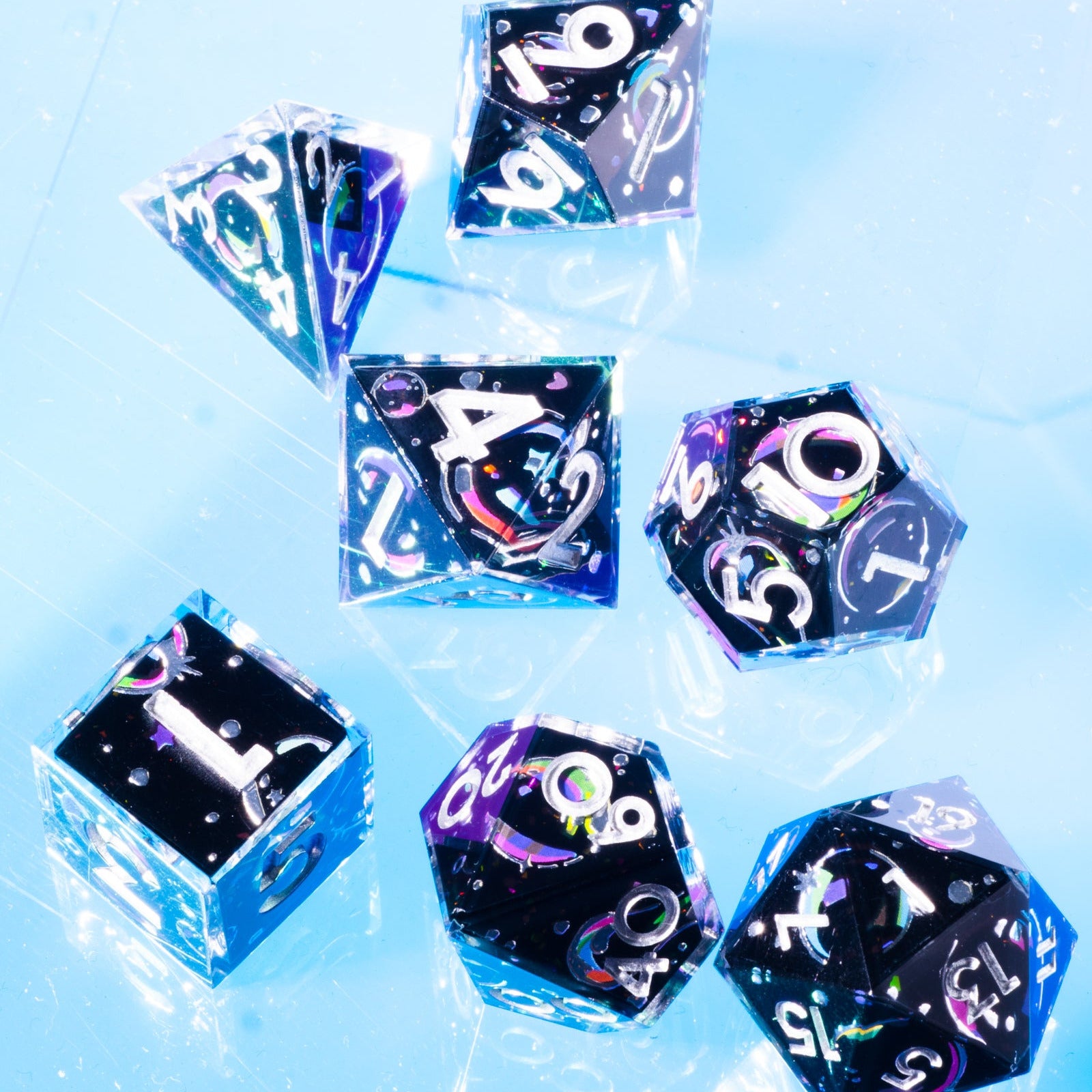 Remember Me 7-Piece Iconic Dice Set - Dispel Dice - Premium DnD Dice & Accessories # #