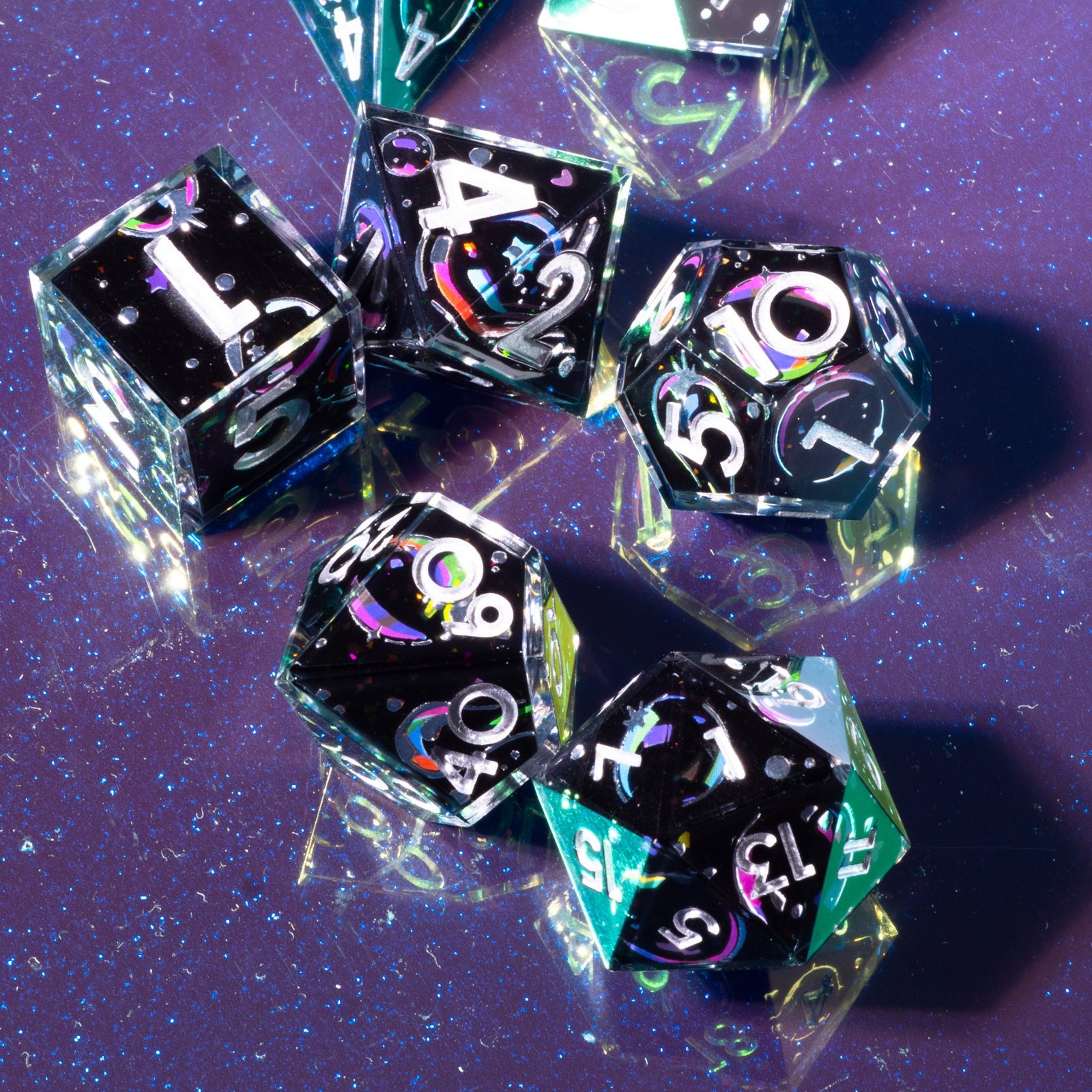 Remember Me 7-Piece Iconic Dice Set - Dispel Dice - Premium DnD Dice & Accessories # #