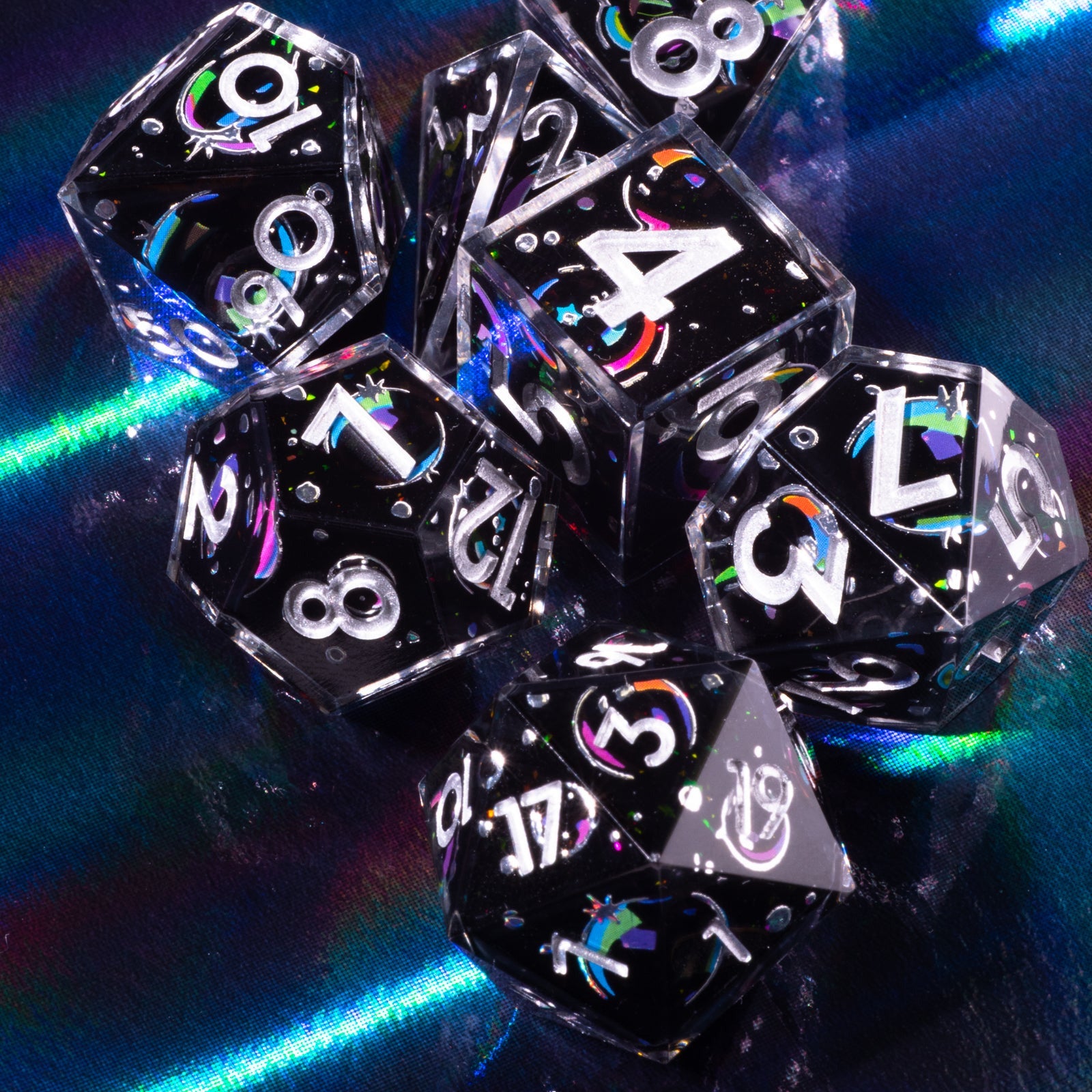 Remember Me 7-Piece Iconic Dice Set - Dispel Dice - Premium DnD Dice & Accessories # #