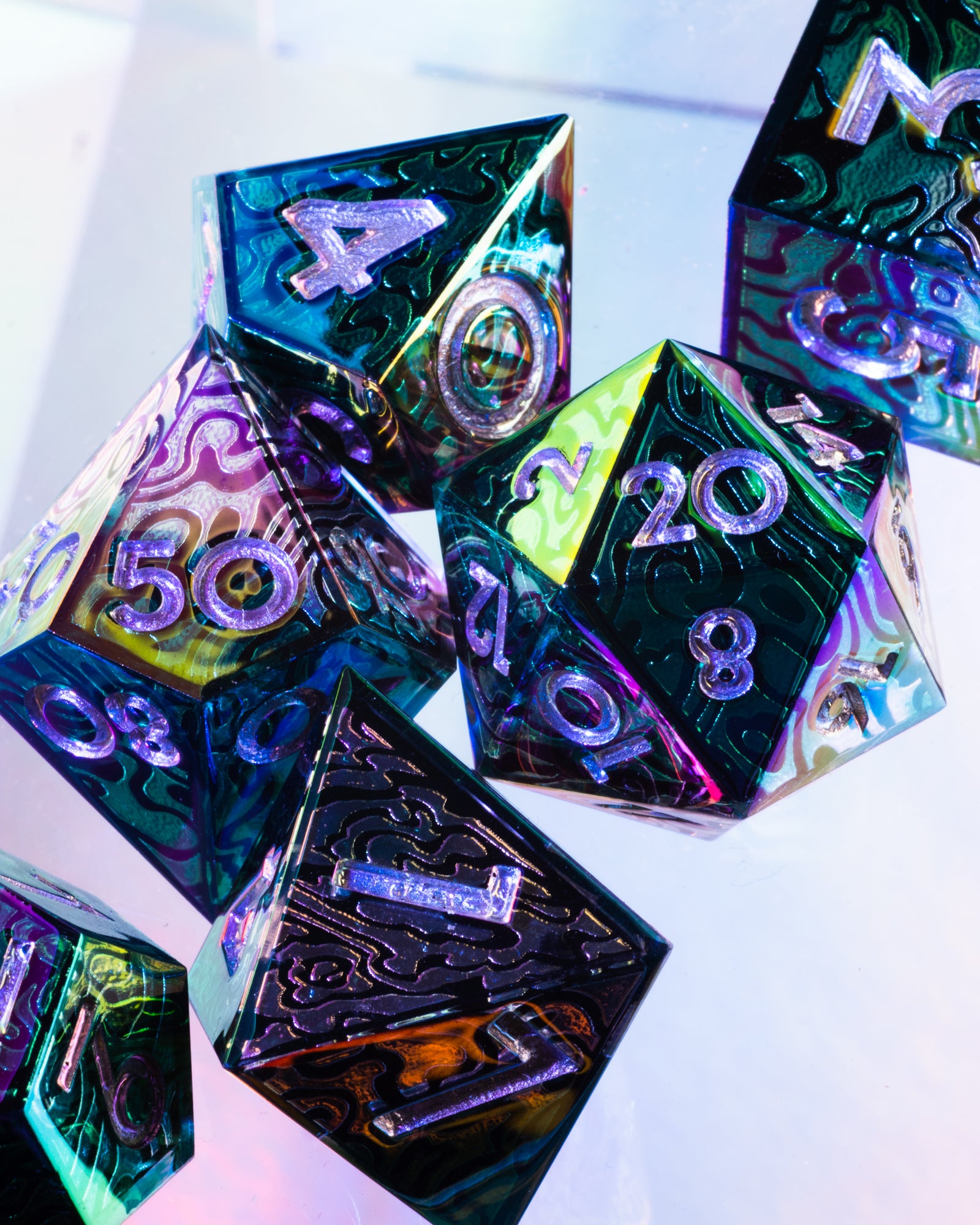 Tidal Treasures 7-Piece Iconic Dice Set - Dispel Dice - Premium DnD Dice & Accessories # #