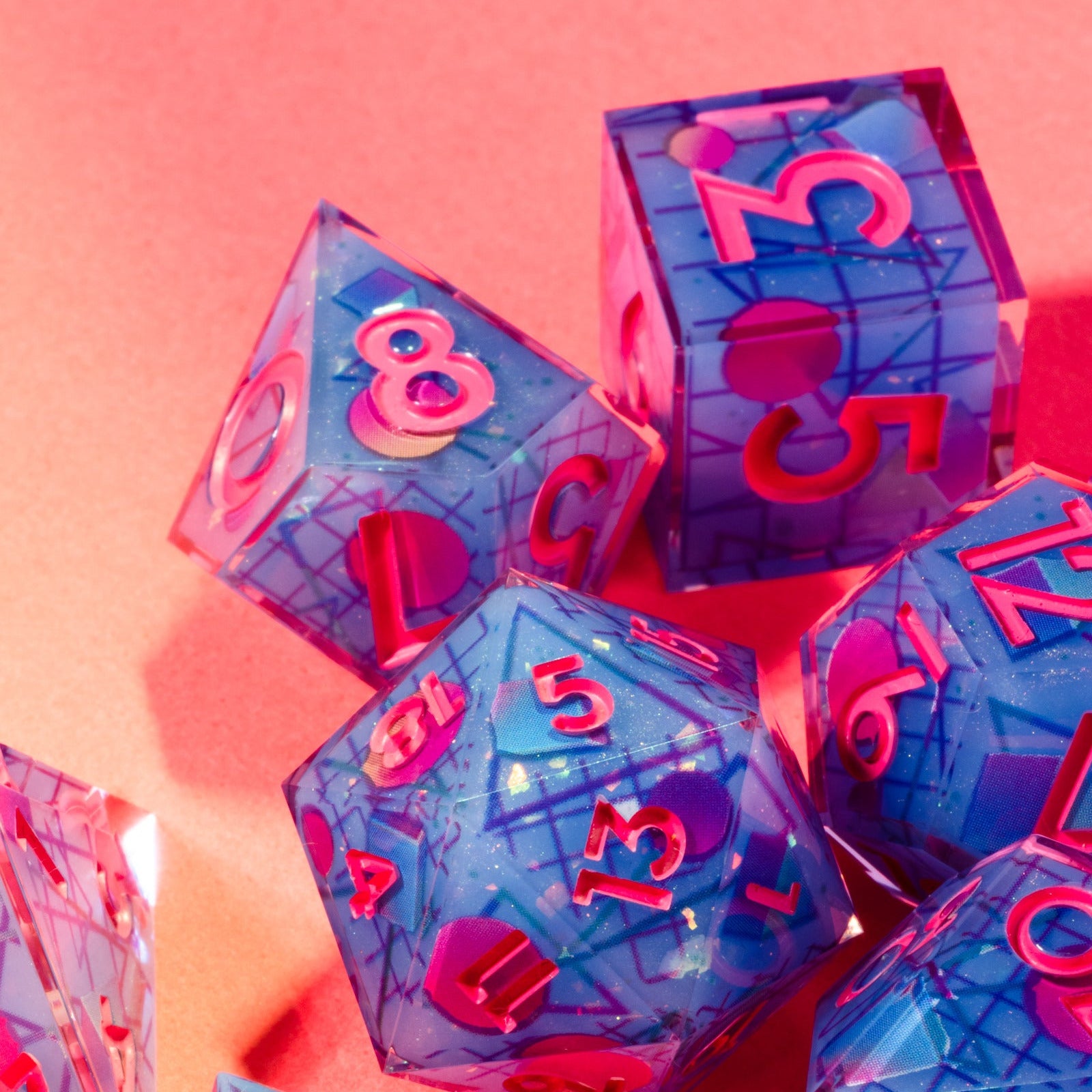 Lo-Fi 7-Piece Iconic Dice Set - Dispel Dice - Premium DnD Dice & Accessories # #