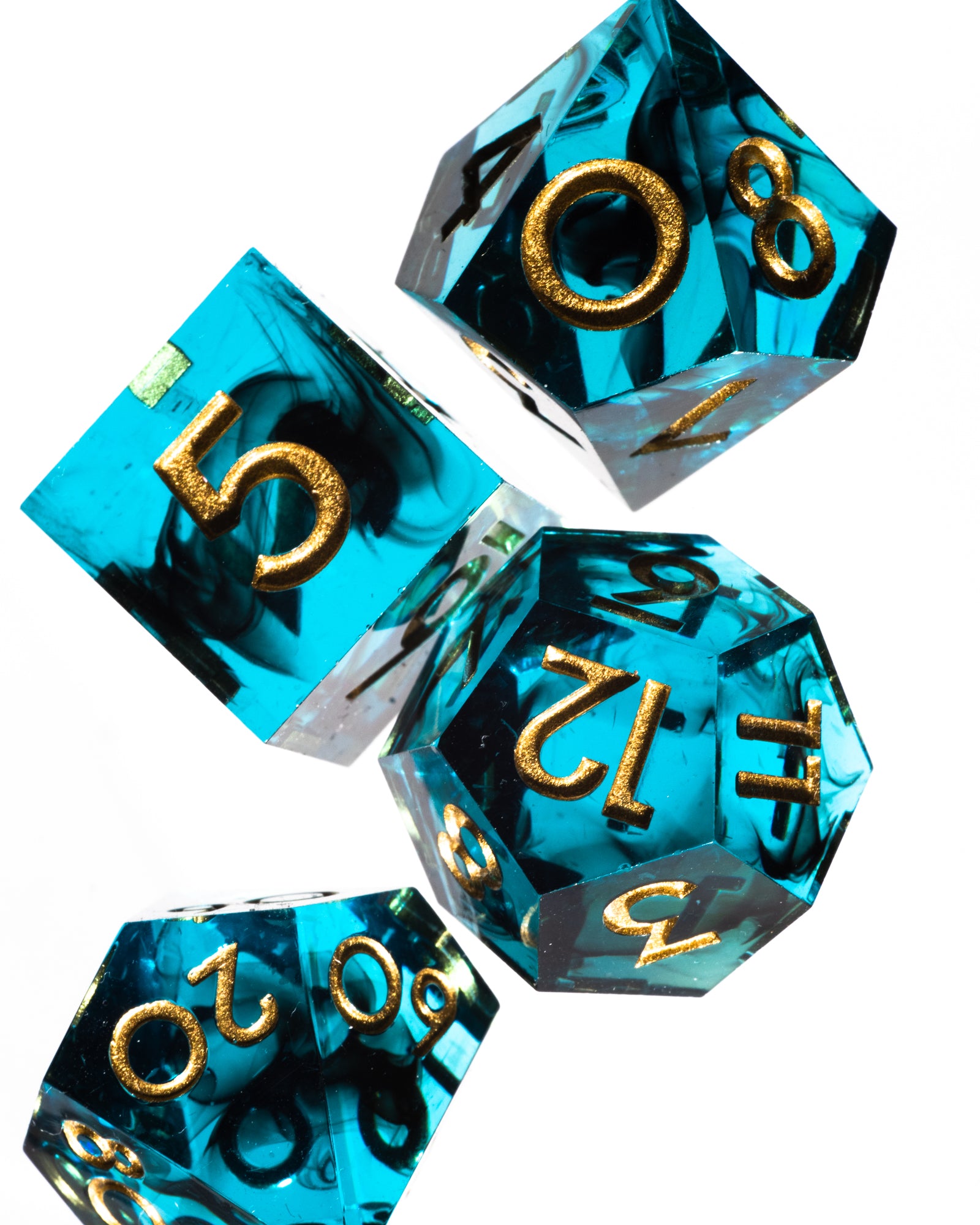 Grace of Gold 7-Piece Polyhedral Dice Set - Dispel Dice - Premium DnD Dice & Accessories # #
