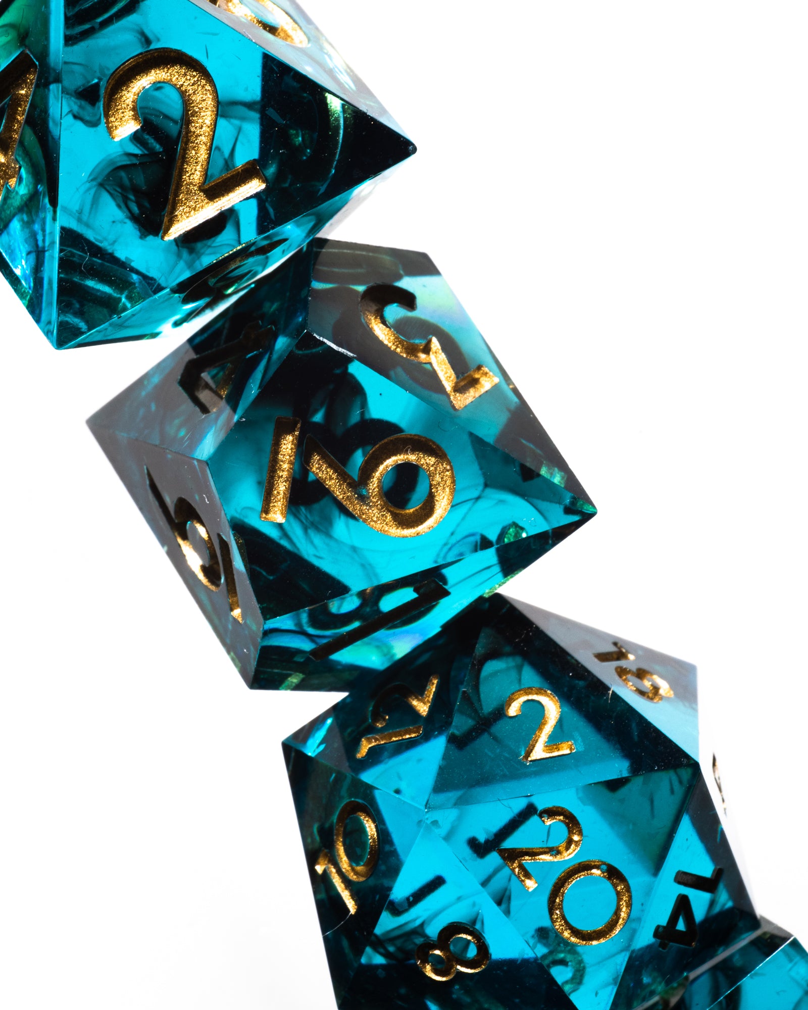 Grace of Gold 7-Piece Polyhedral Dice Set - Dispel Dice - Premium DnD Dice & Accessories # #