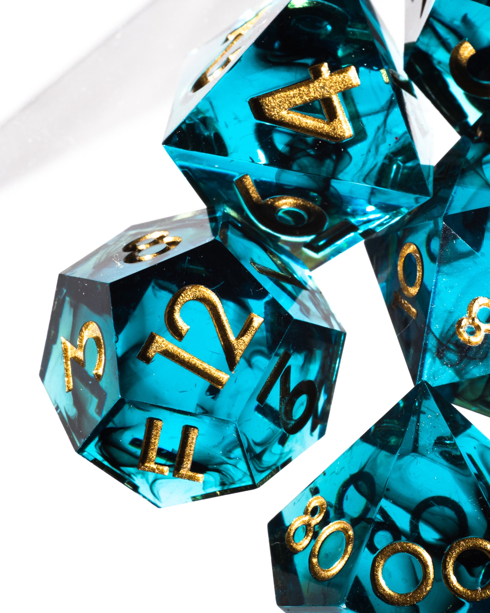 Grace of Gold 7-Piece Polyhedral Dice Set - Dispel Dice - Premium DnD Dice & Accessories # #