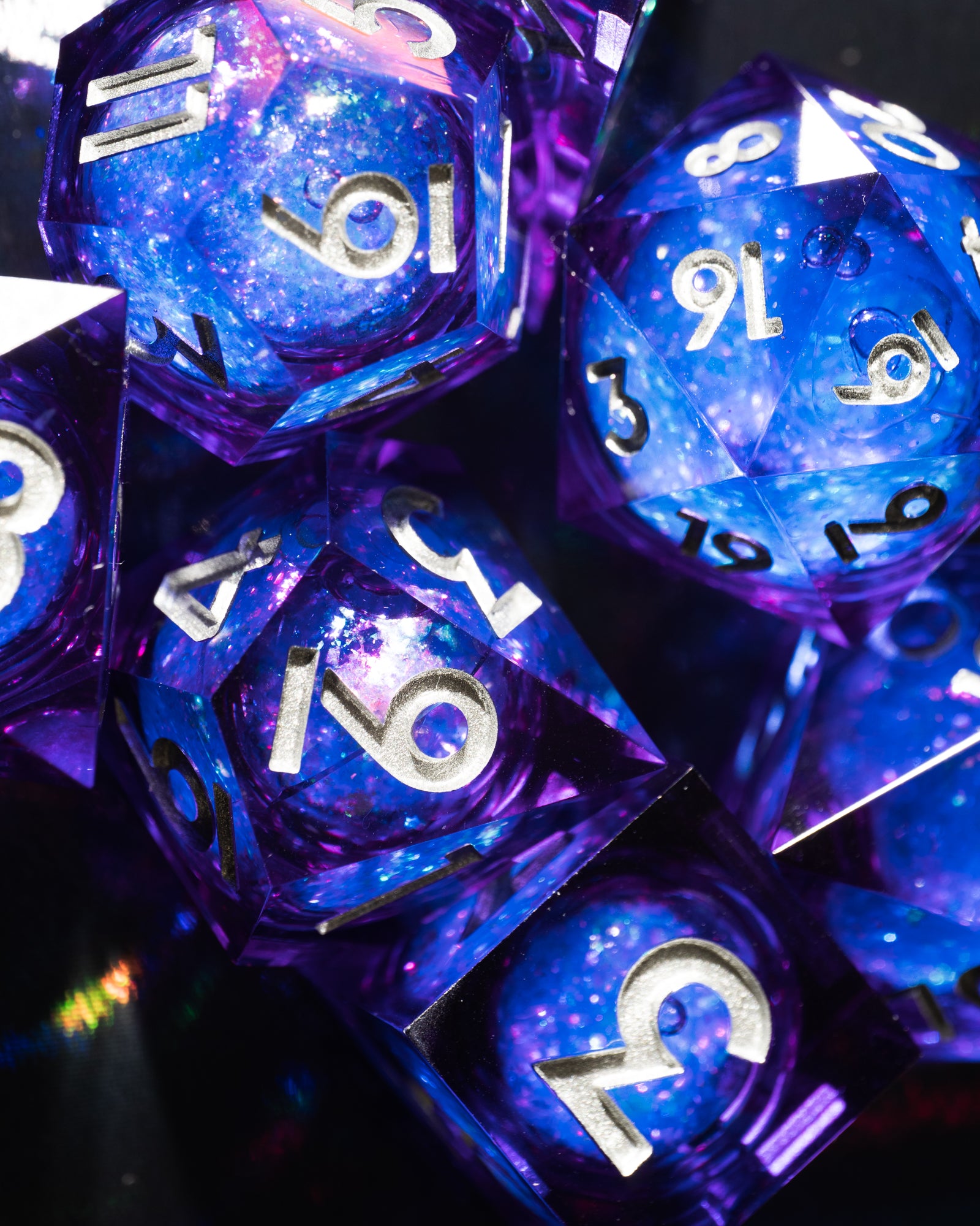Trina's Lily 7-Piece Liquid Core Dice Set - Dispel Dice - Premium DnD Dice & Accessories # #