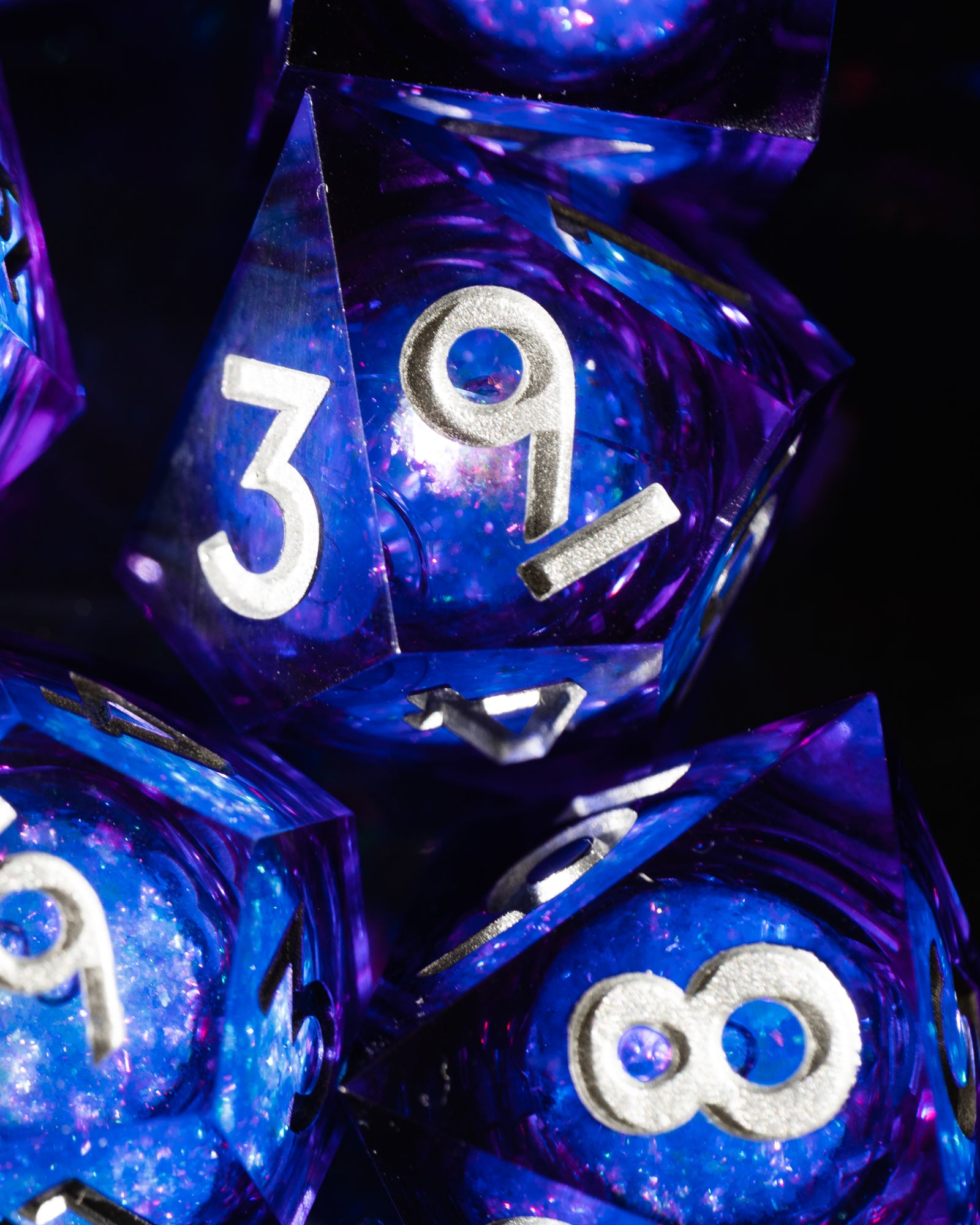 Trina's Lily 7-Piece Liquid Core Dice Set - Dispel Dice - Premium DnD Dice & Accessories # #