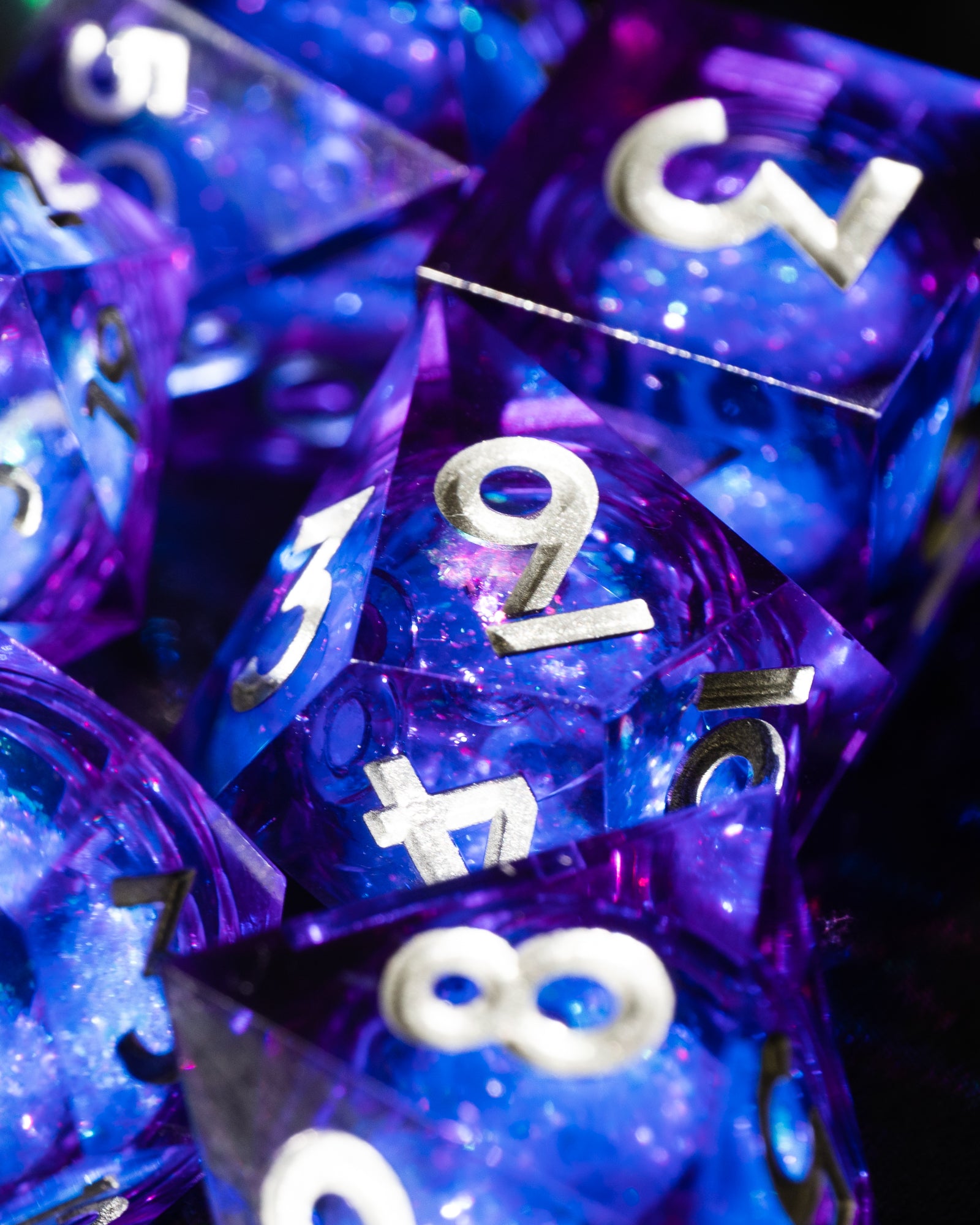 Trina's Lily 7-Piece Liquid Core Dice Set - Dispel Dice - Premium DnD Dice & Accessories # #