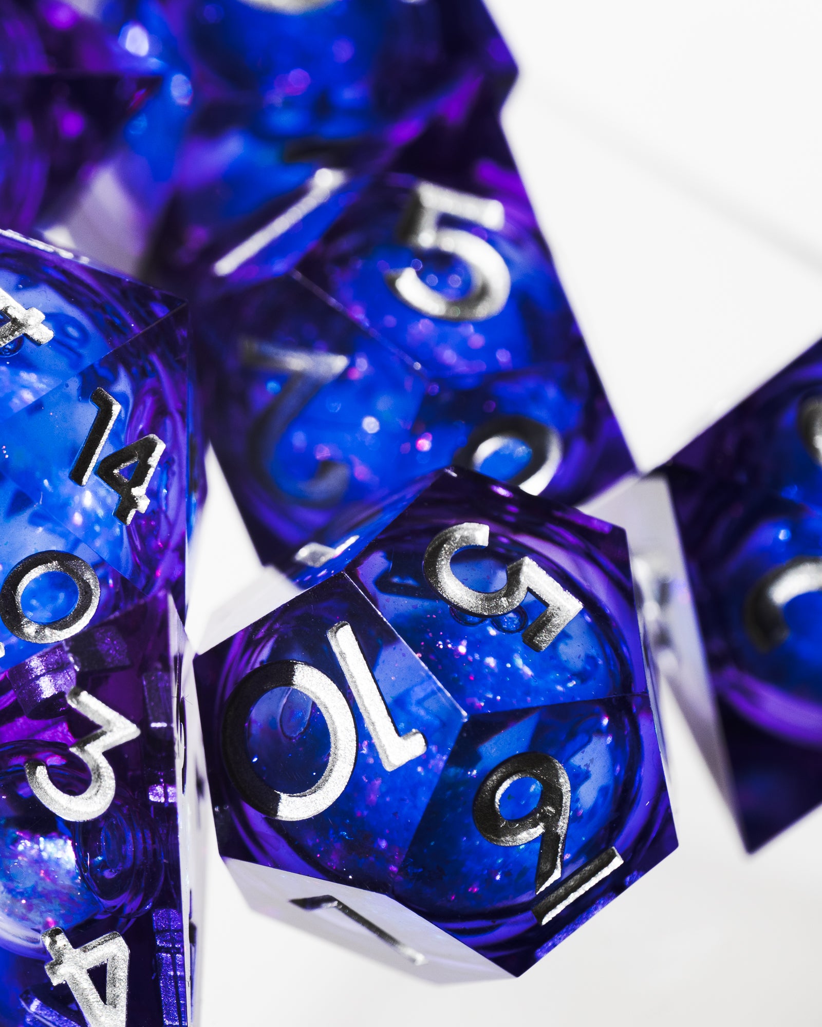 Trina's Lily 7-Piece Liquid Core Dice Set - Dispel Dice - Premium DnD Dice & Accessories # #