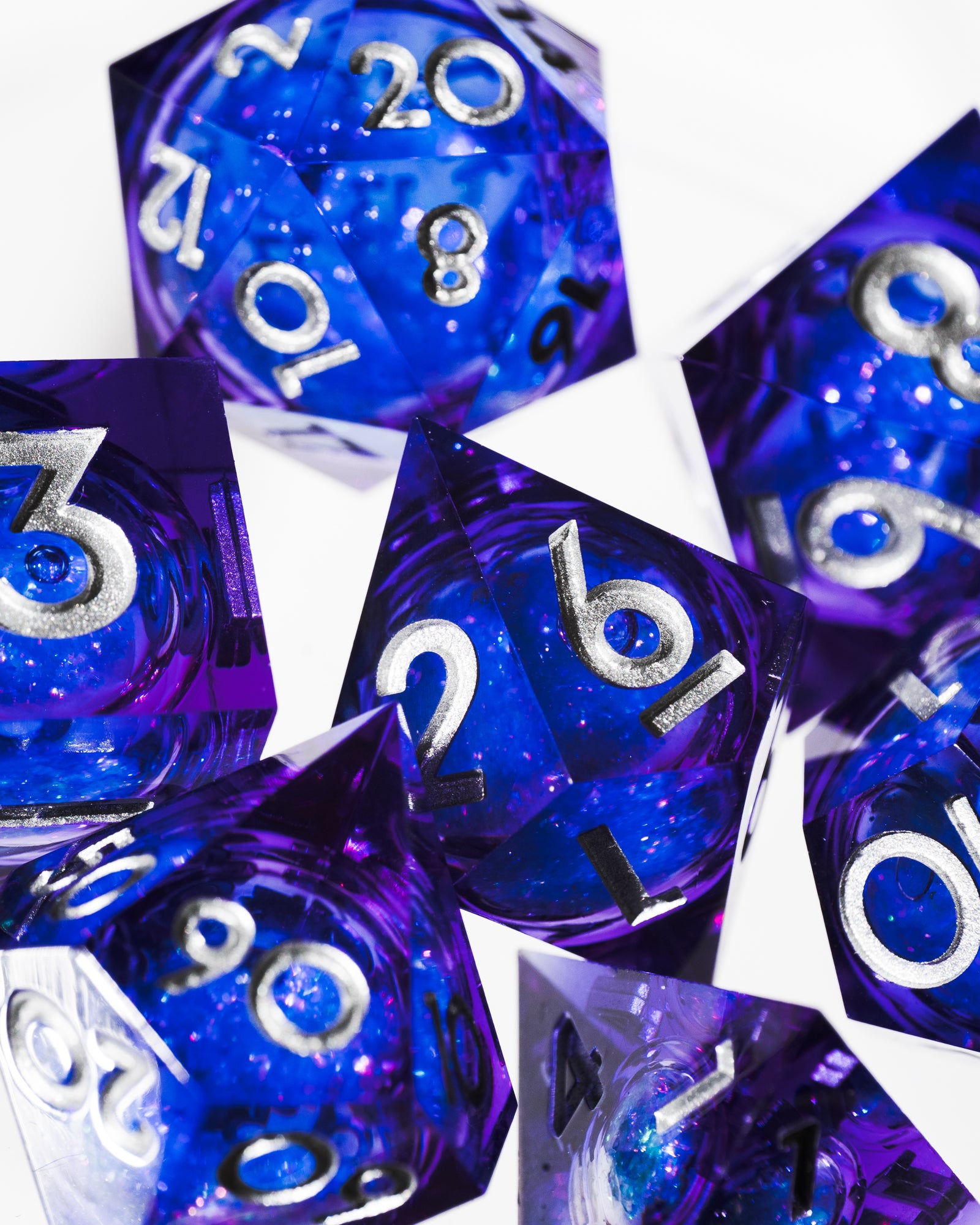 Trina's Lily 7-Piece Liquid Core Dice Set - Dispel Dice - Premium DnD Dice & Accessories # #