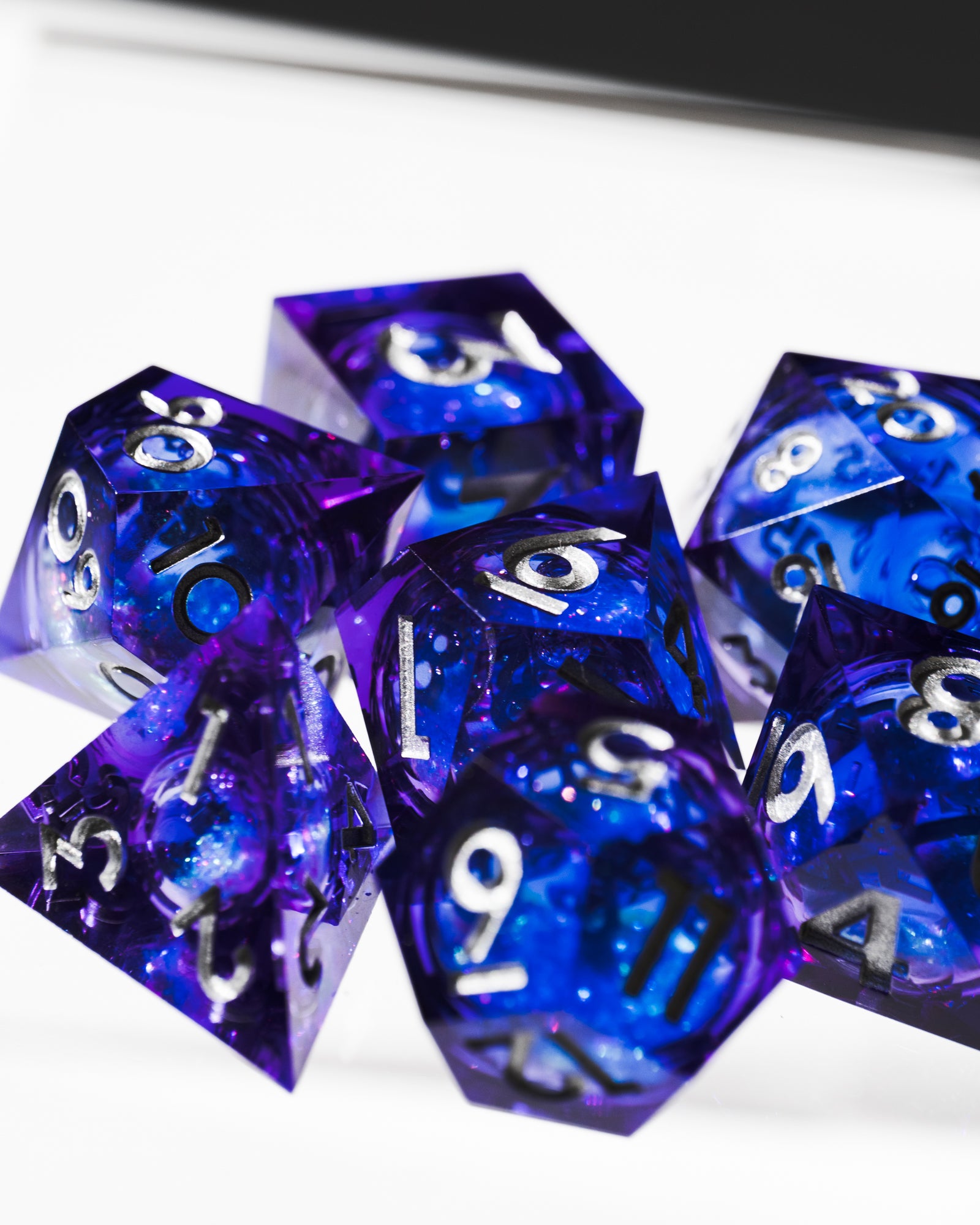 Trina's Lily 7-Piece Liquid Core Dice Set - Dispel Dice - Premium DnD Dice & Accessories # #