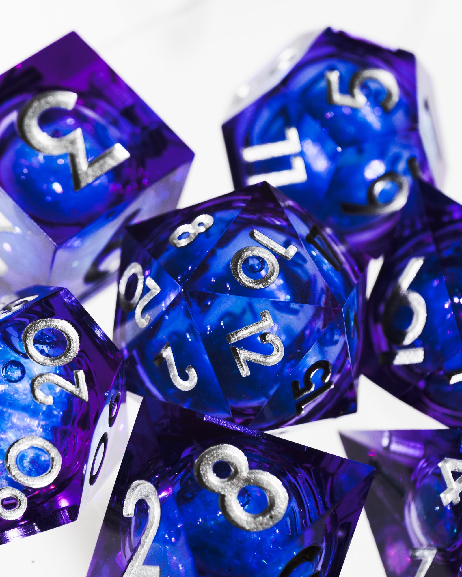 Trina's Lily 7-Piece Liquid Core Dice Set - Dispel Dice - Premium DnD Dice & Accessories # #