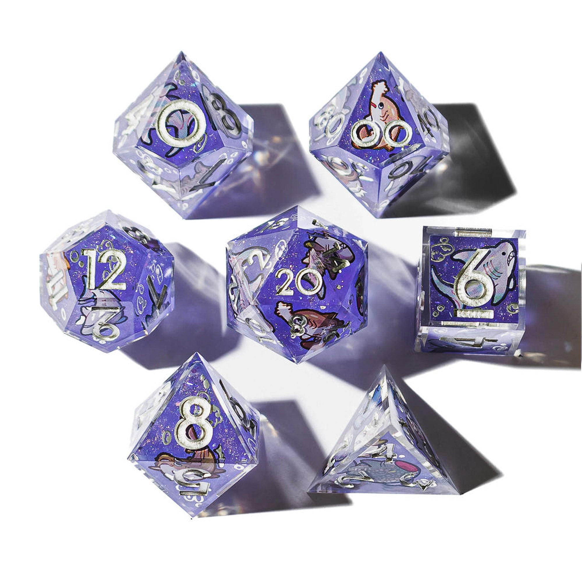 Fat Sharks 7-Piece Iconic Dice Set