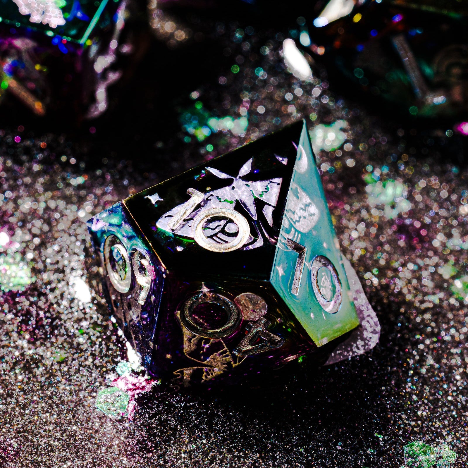 Dusk Moth 7-Piece Iridescent Dice Set - Dispel Dice - Premium DnD Dice & Accessories # #