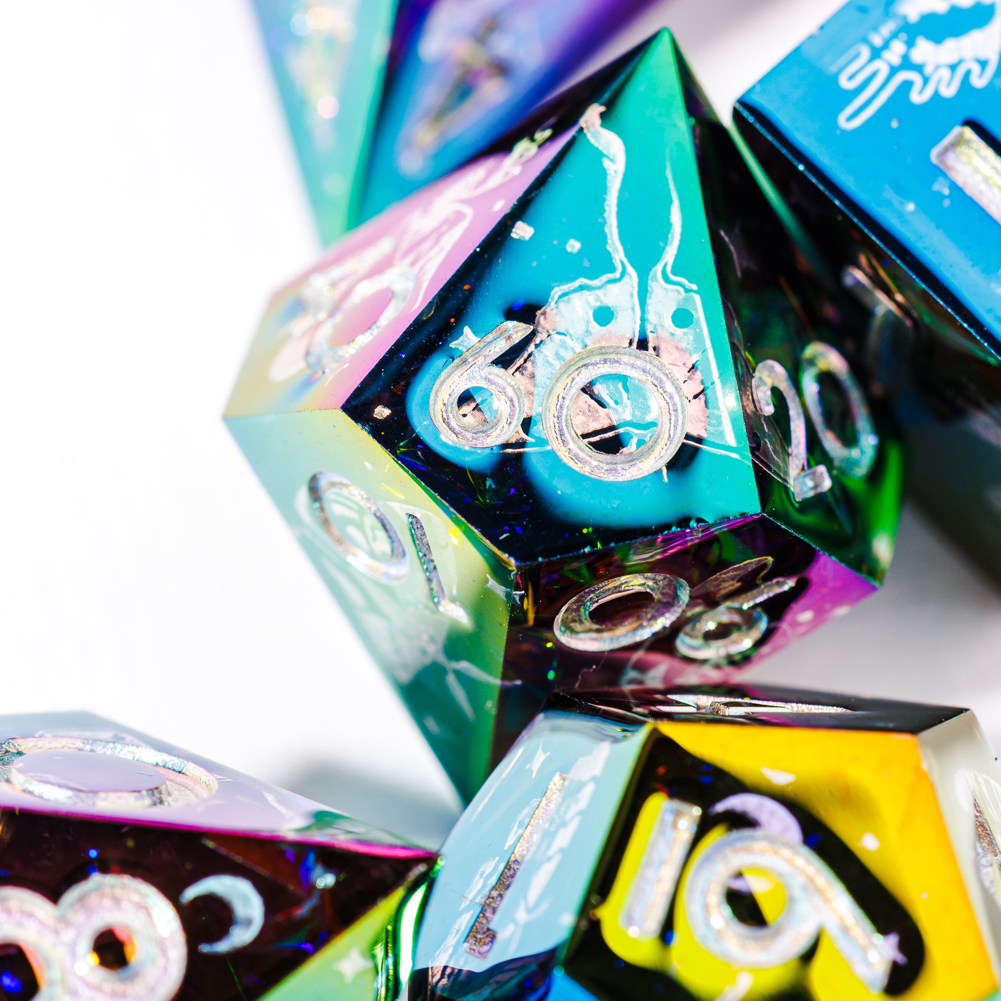 Dusk Moth 7-Piece Iridescent Dice Set - Dispel Dice - Premium DnD Dice & Accessories # #