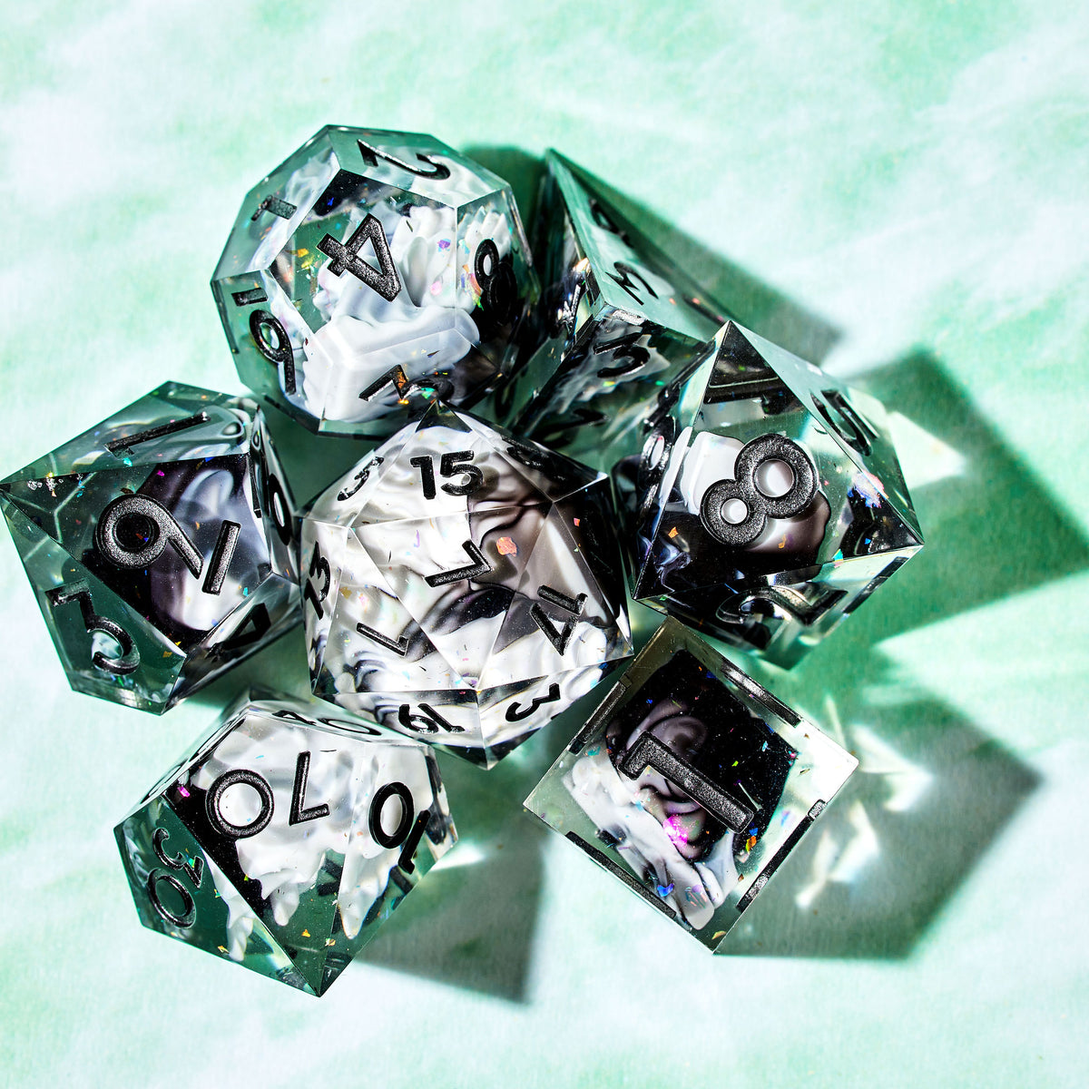 Alien Worlds 7-Piece Terraform Dice Set - Dispel Dice - Premium DnD Dice & Accessories # #